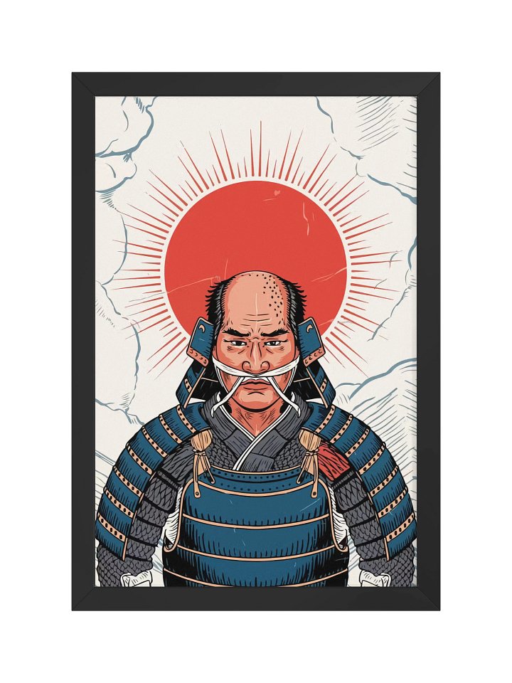 Samurai Wood Framed Matte Poster product image (1)