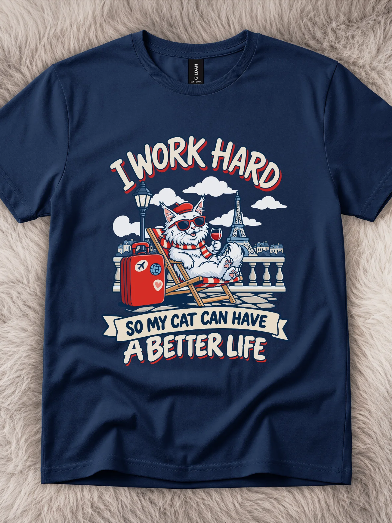 I Work Hard So My Cat Can Have a Better Life Maine Coon Cat Shirt product image (31)