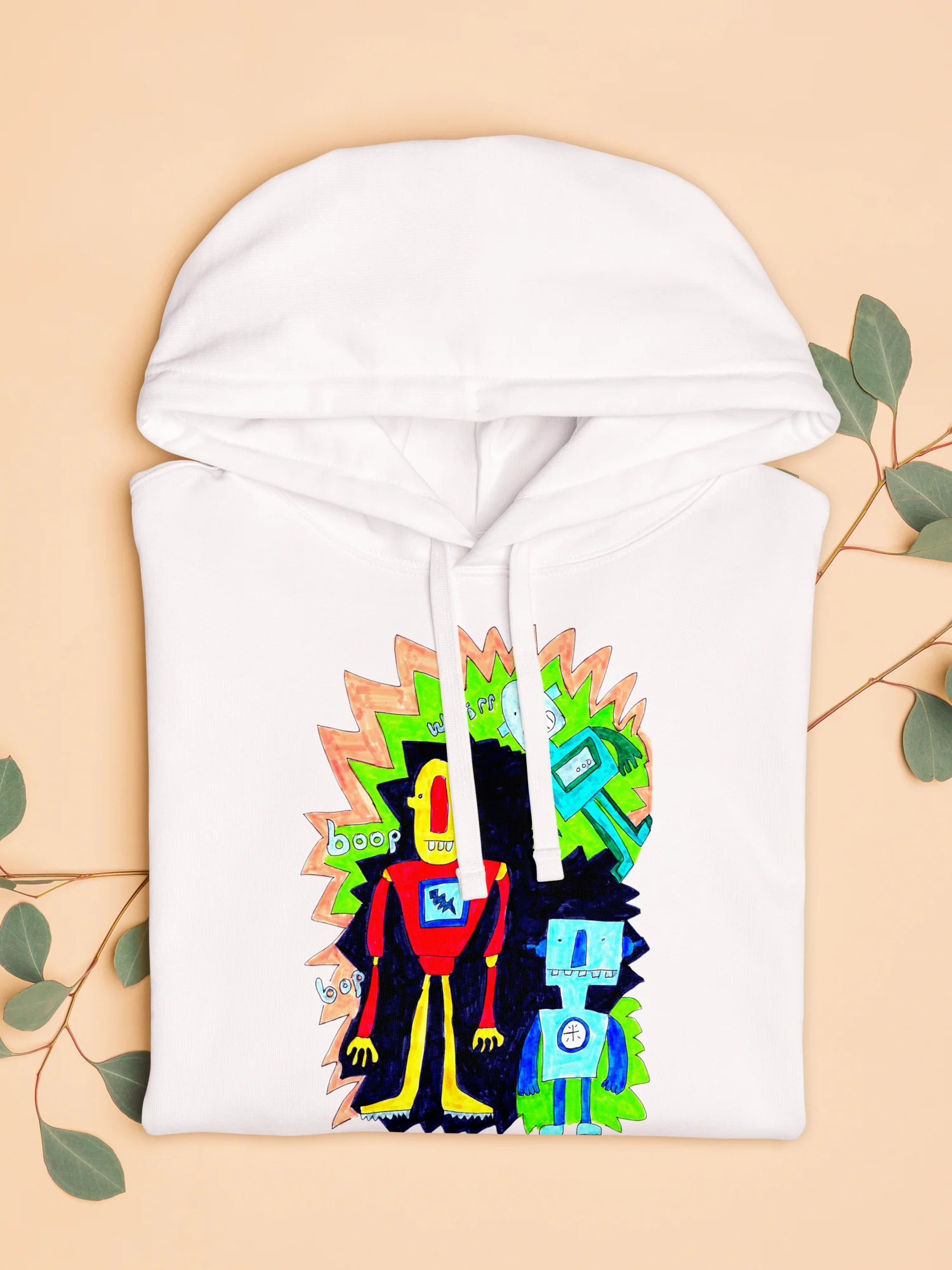 Whimsical Robot Trio Hoodie product image (10)