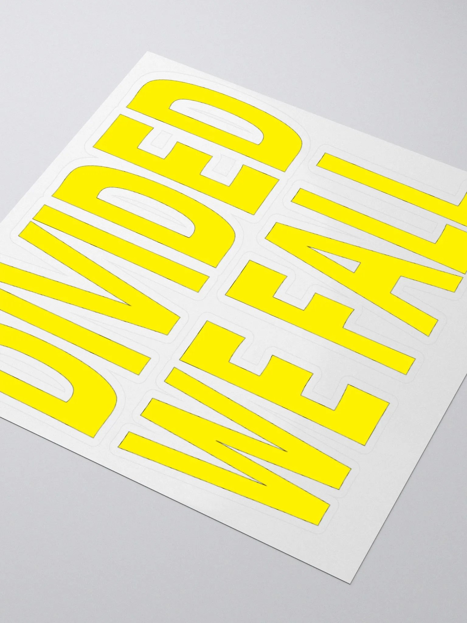 Divided We Fall - Yellow - Kiss Cut Stickers product image (1)