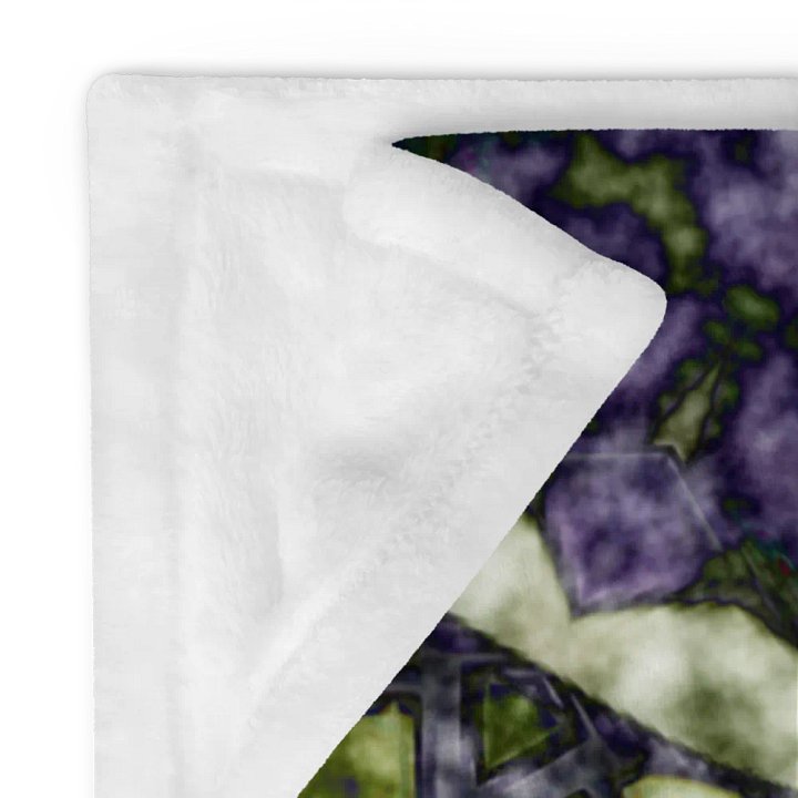 Bohemian 6 Pointed Madala Green and Purple/ Throw Blanket by Allcolor product image (2)