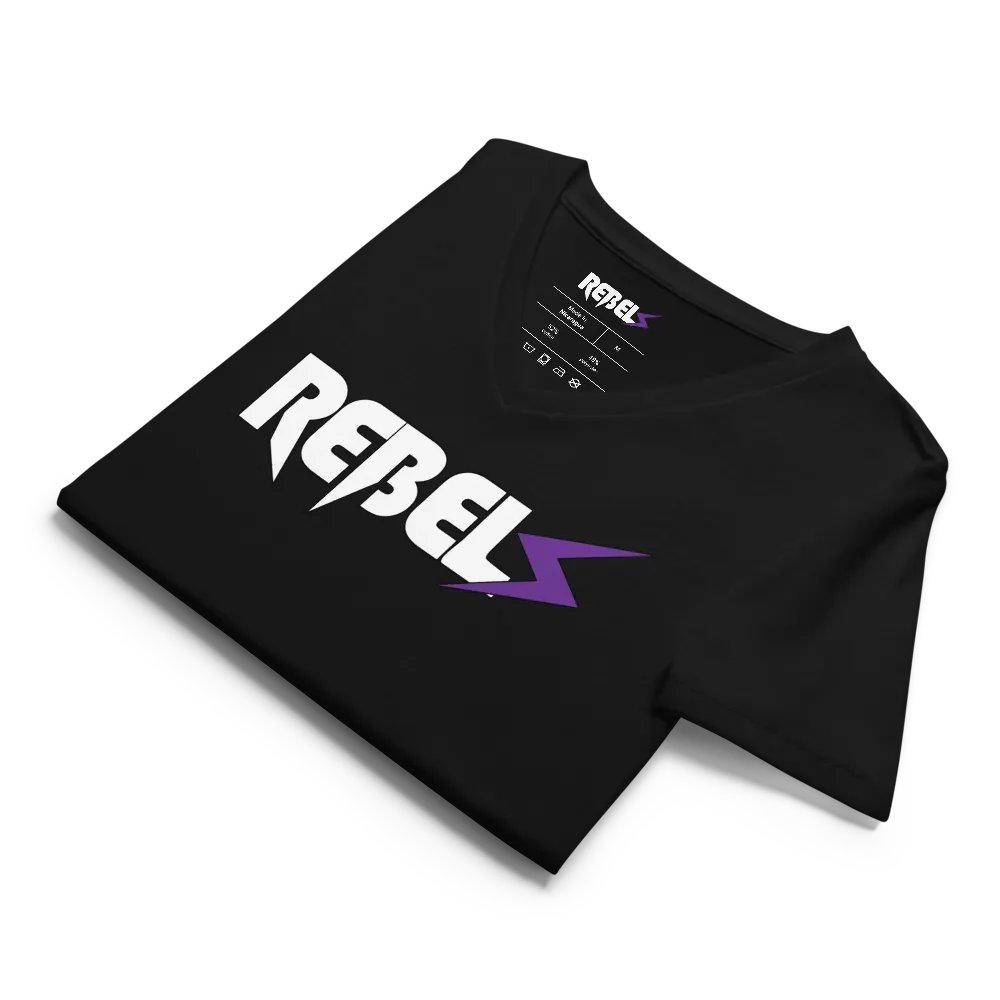 Woman's V Neck | Black | White/Purple product image (11)