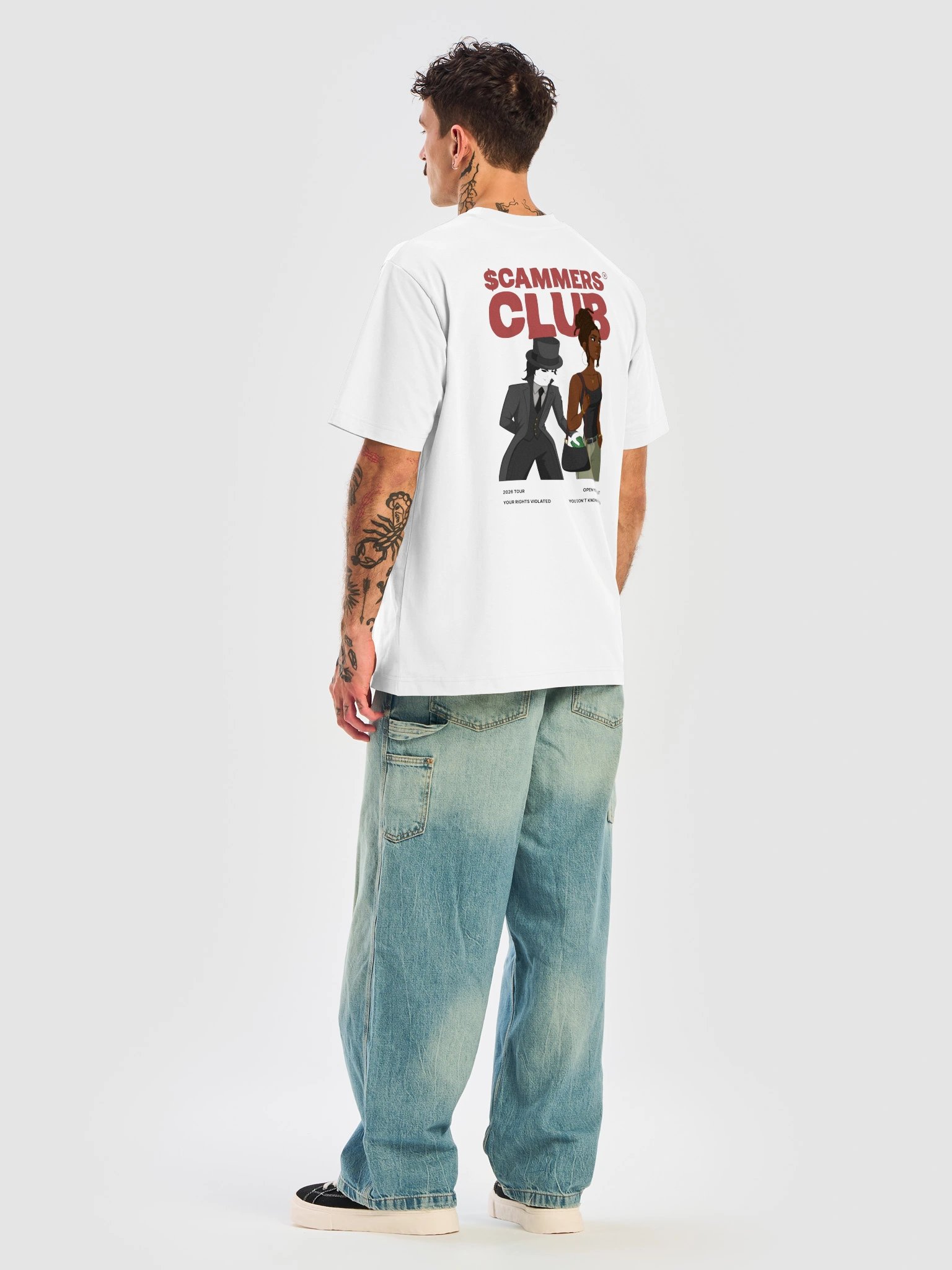 The Scammers Club "Sleight of Hand" Oversized Tee (in the Light) product image (8)