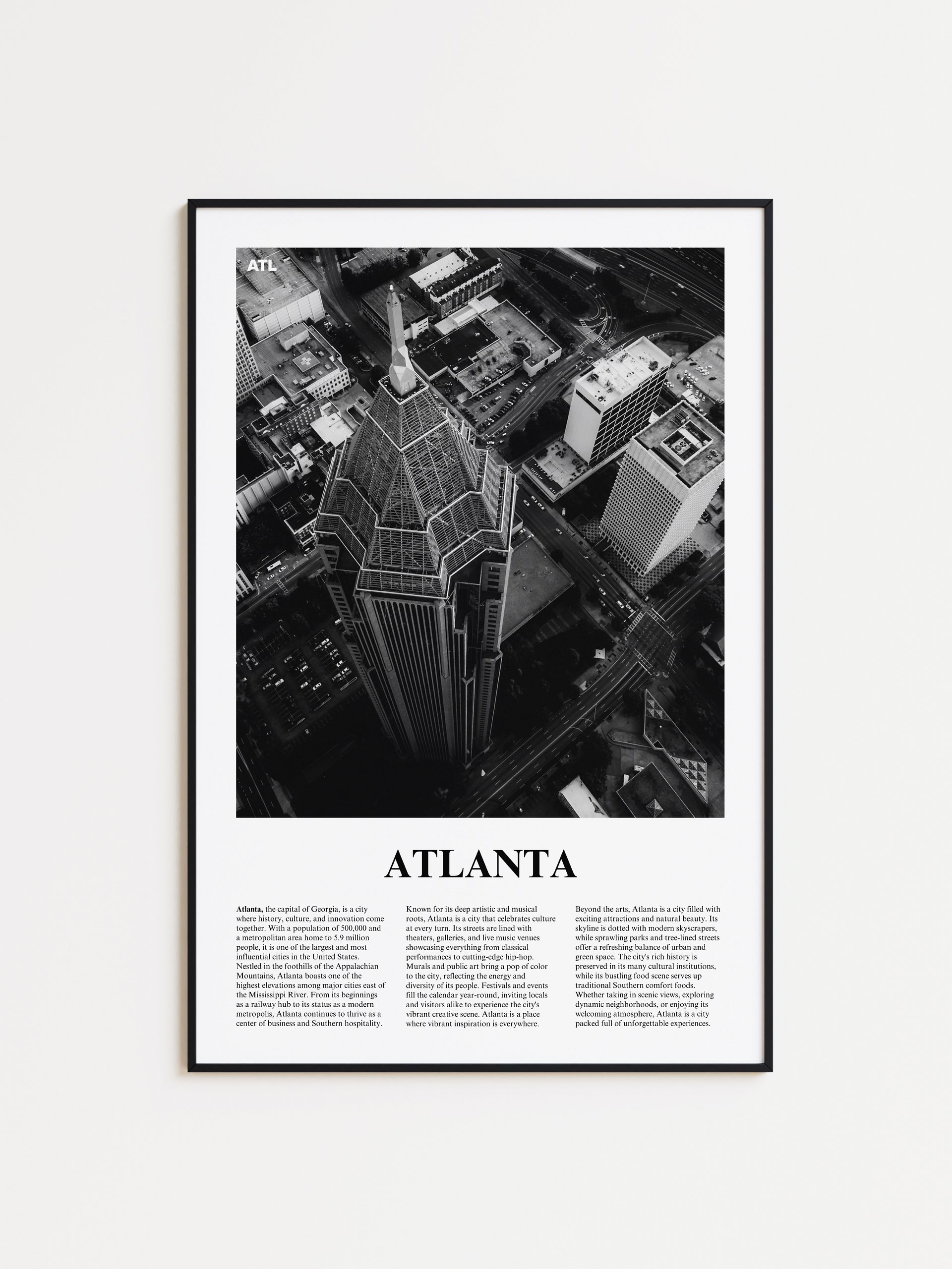 Atlanta 04 Newspaper Poster | Framed product image (1)
