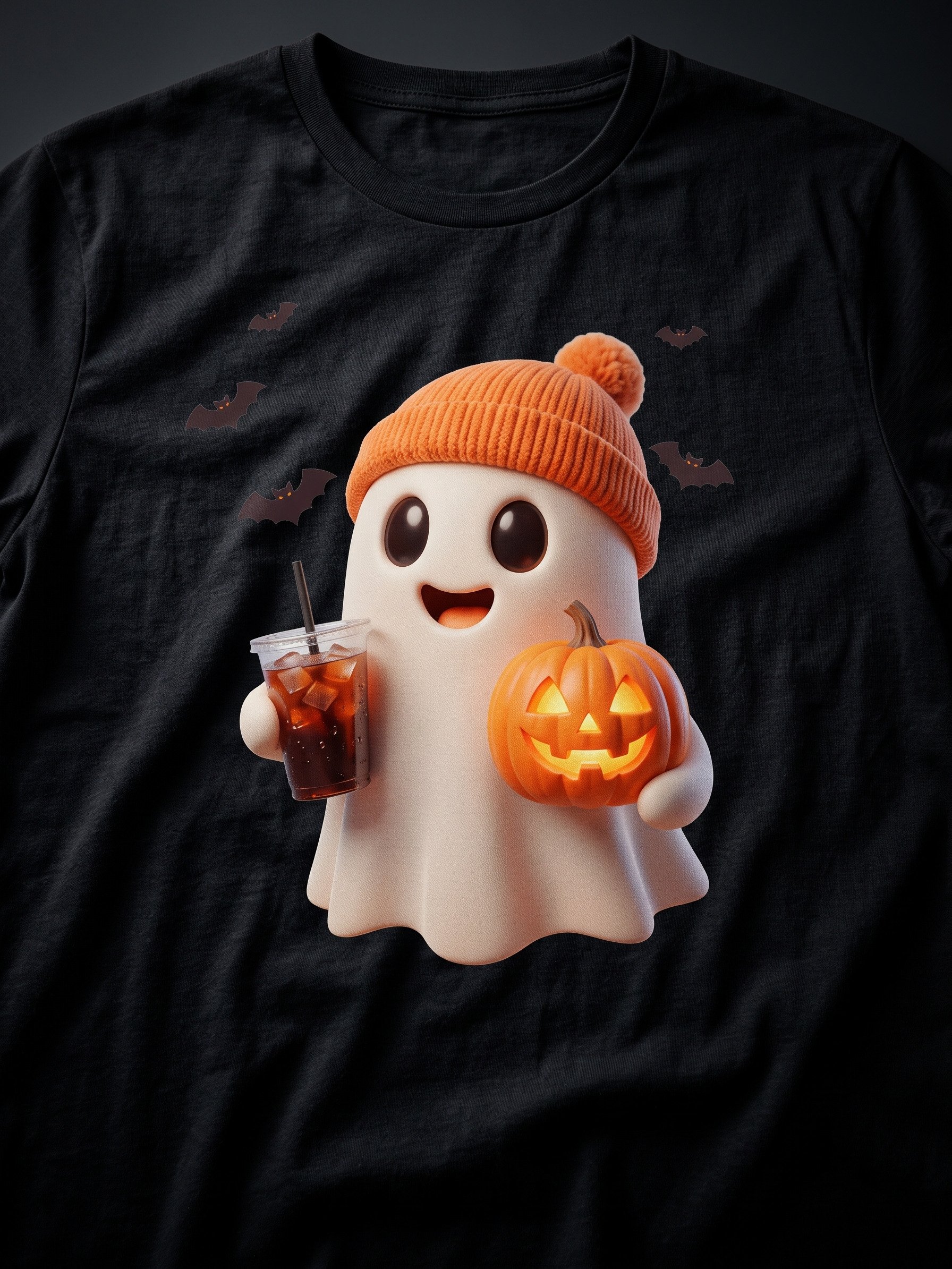 Cute Ghost T-Shirt | Halloween Iced Coffee & Pumpkin Tee product image (15)