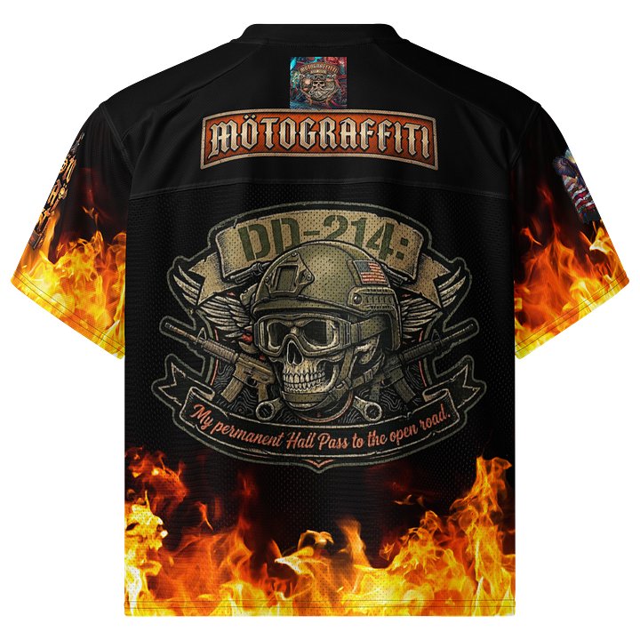 MötoGraffitti DD214 Football Jersey product image (2)