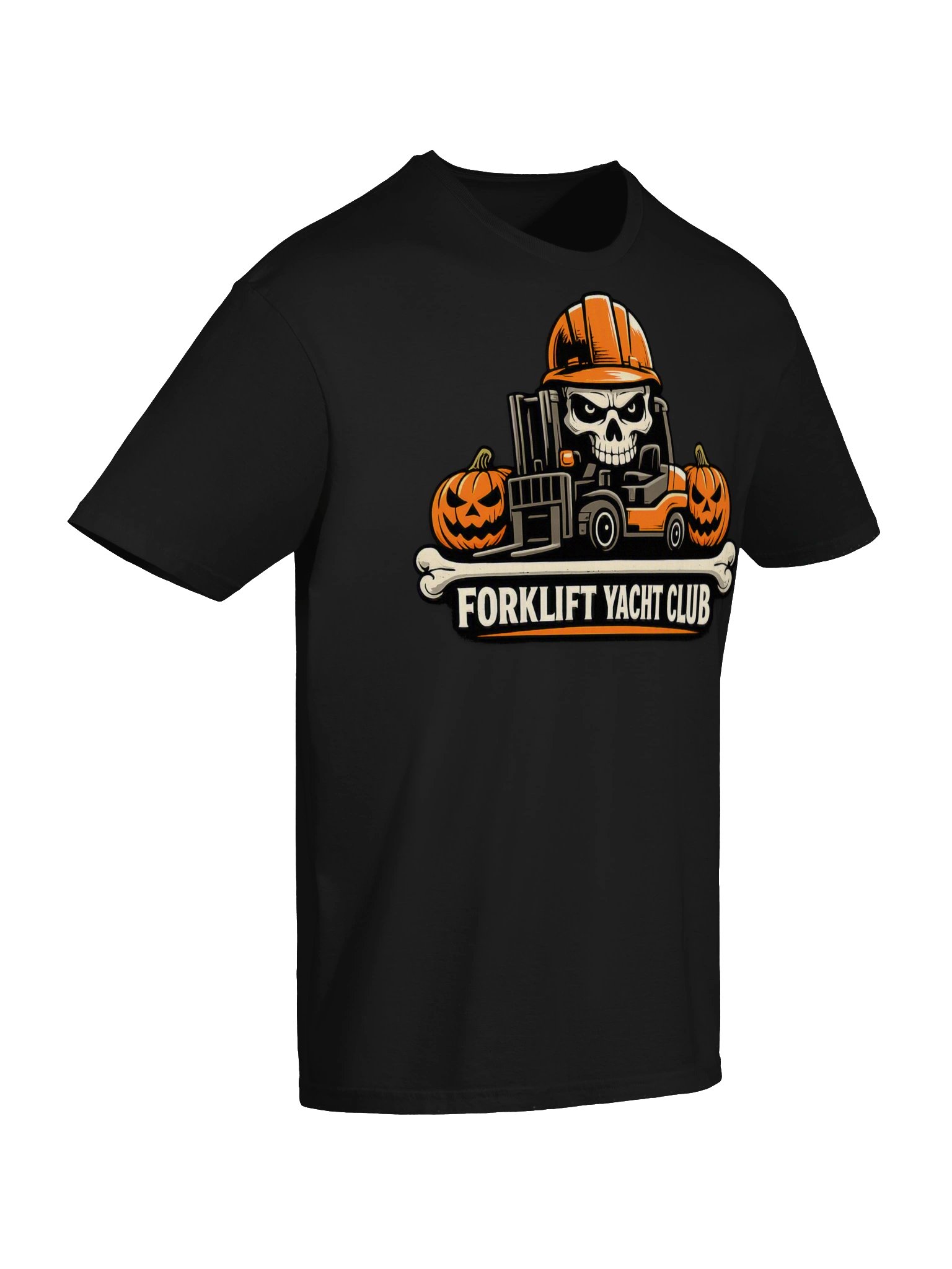 Skeleton Forklift Halloween Tee — Forklift Yacht Club product image (49)