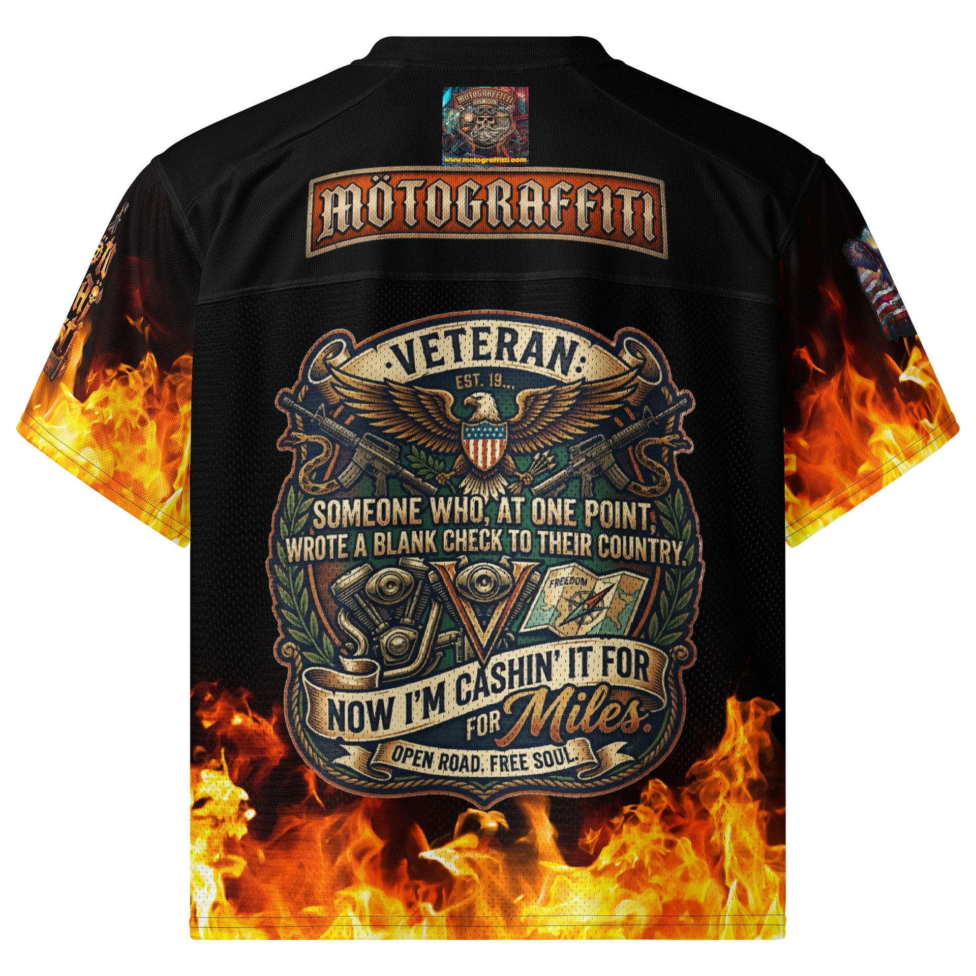 MötoGraffitti Veterans Football Jersey product image (2)