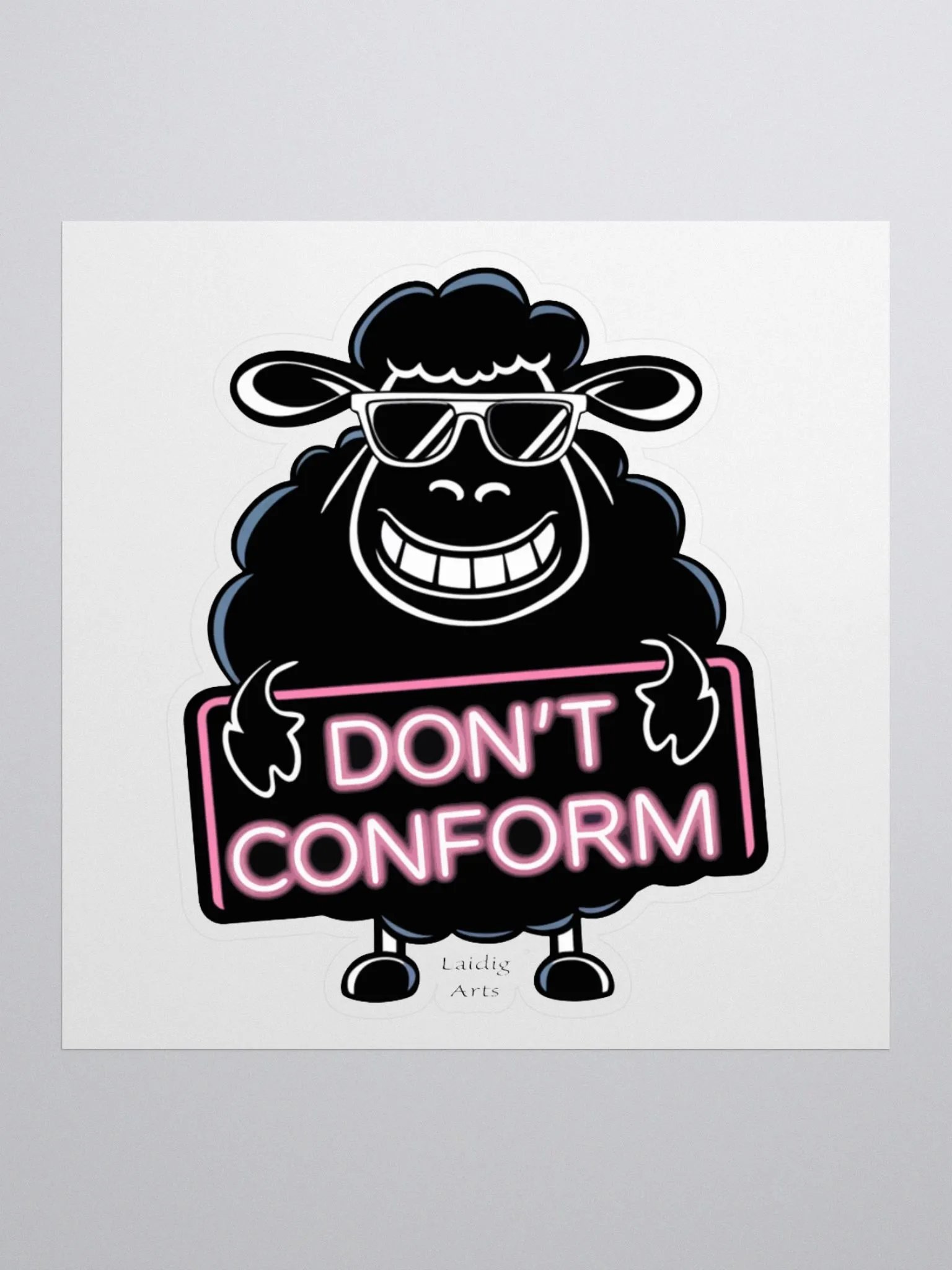 Vinyl Sticker Don't Conform Black Sheep Design product image (1)