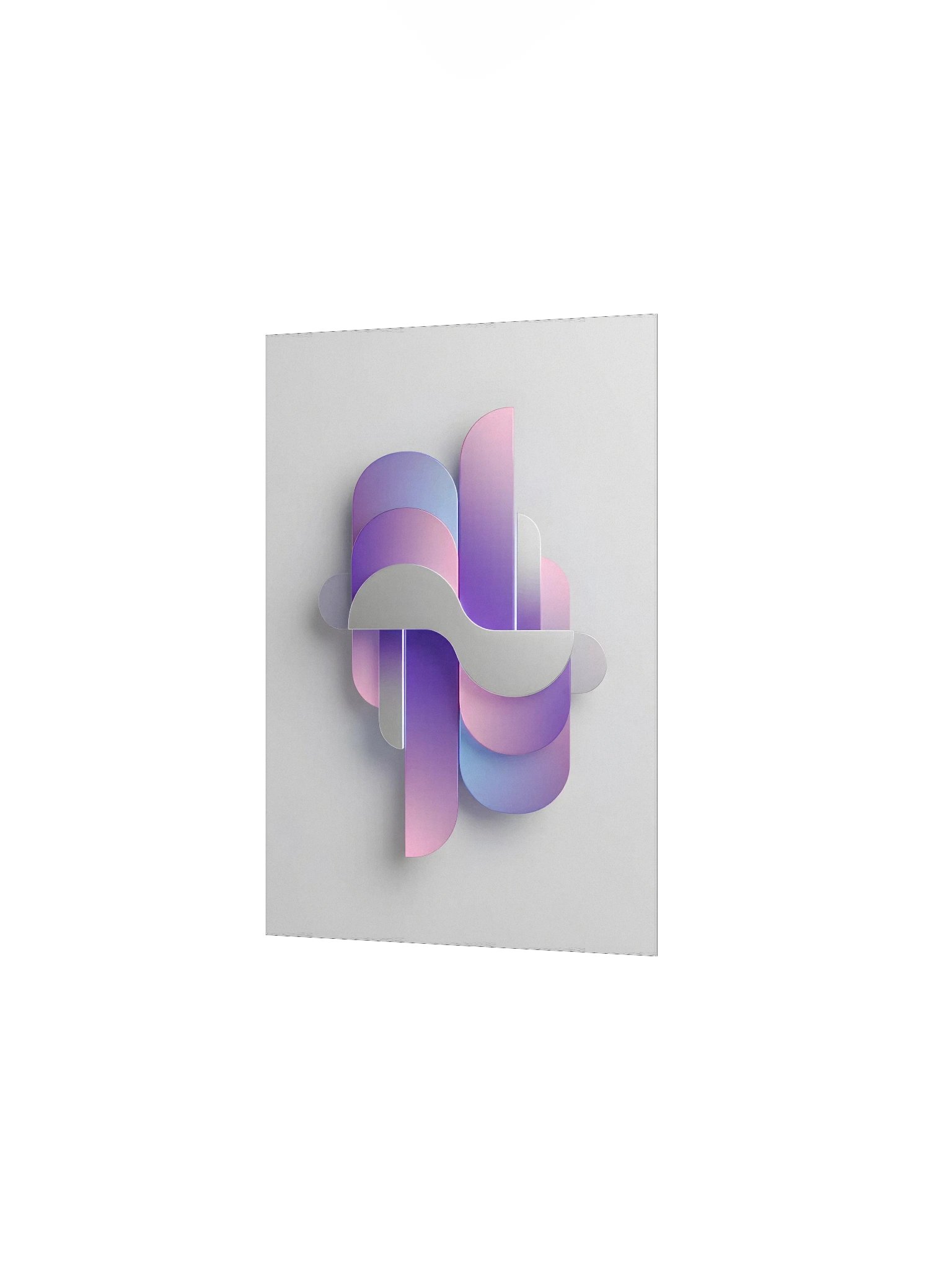 Ethereal Layers: Abstract 3D Retro-Futurist Geometric Composition Matte Paper Poster product image (6)