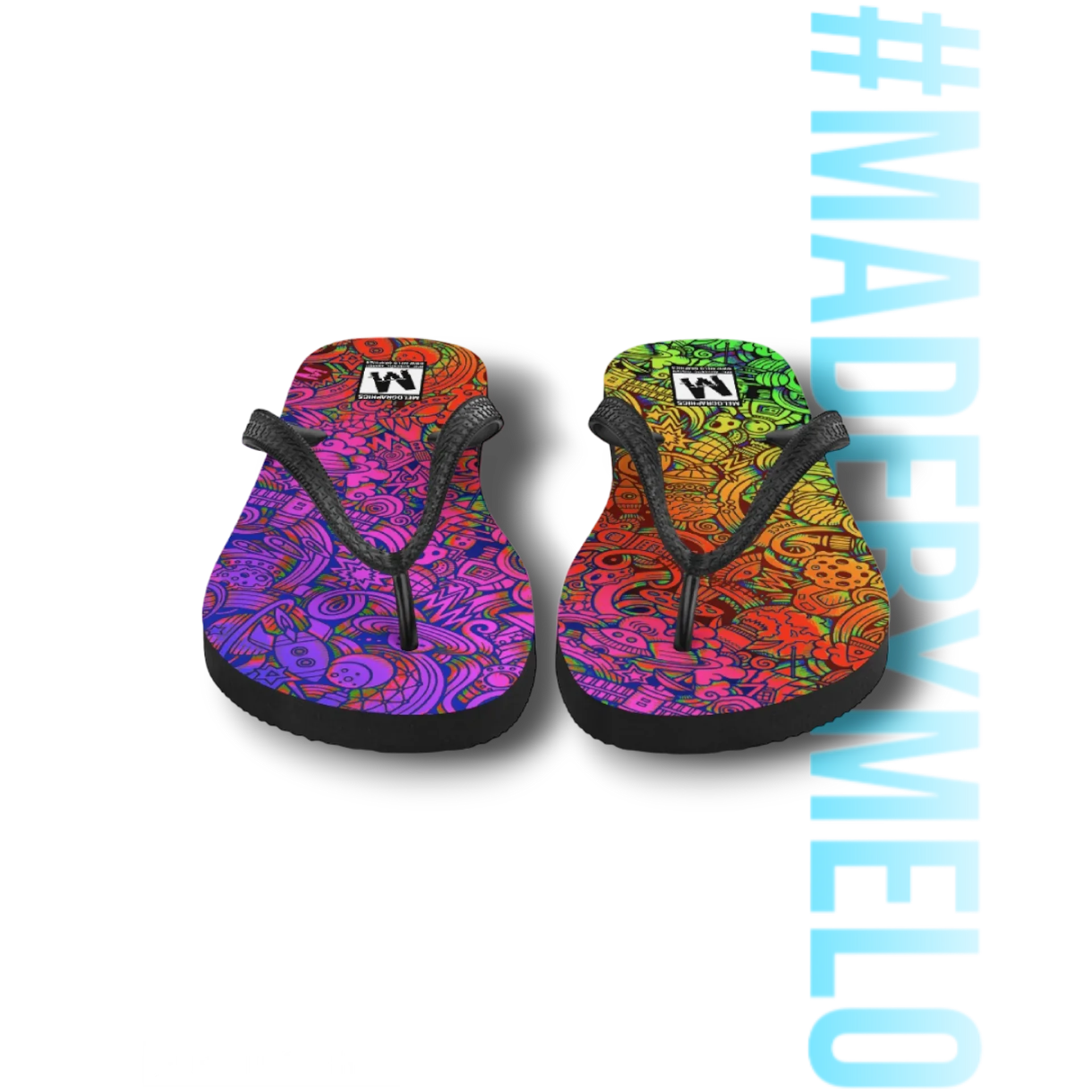 Rainbow Space Scribble - Flip Flops | #MadeByMELO product image (2)