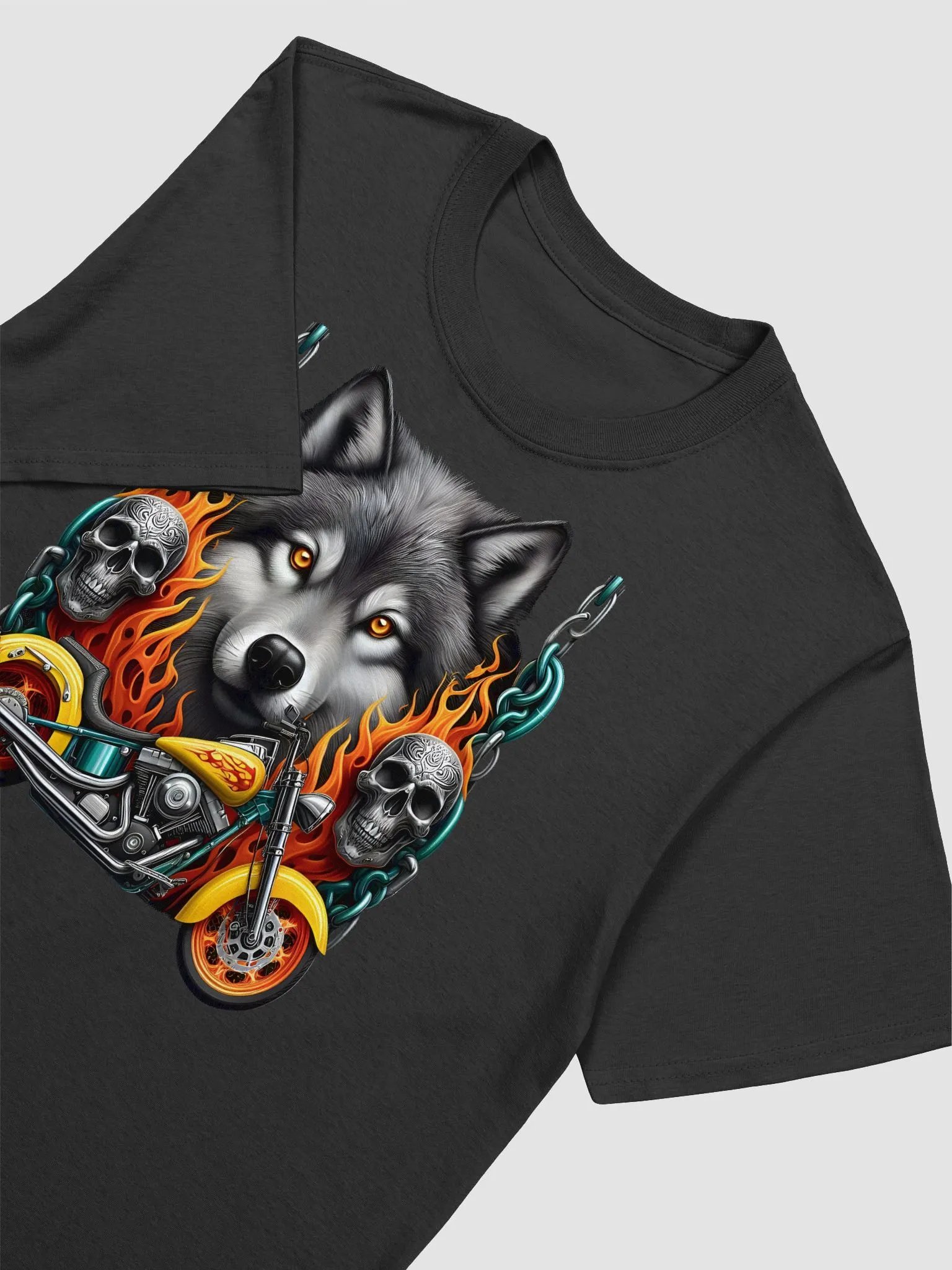 Flaming Wolf Biker Tee #11 product image (3)