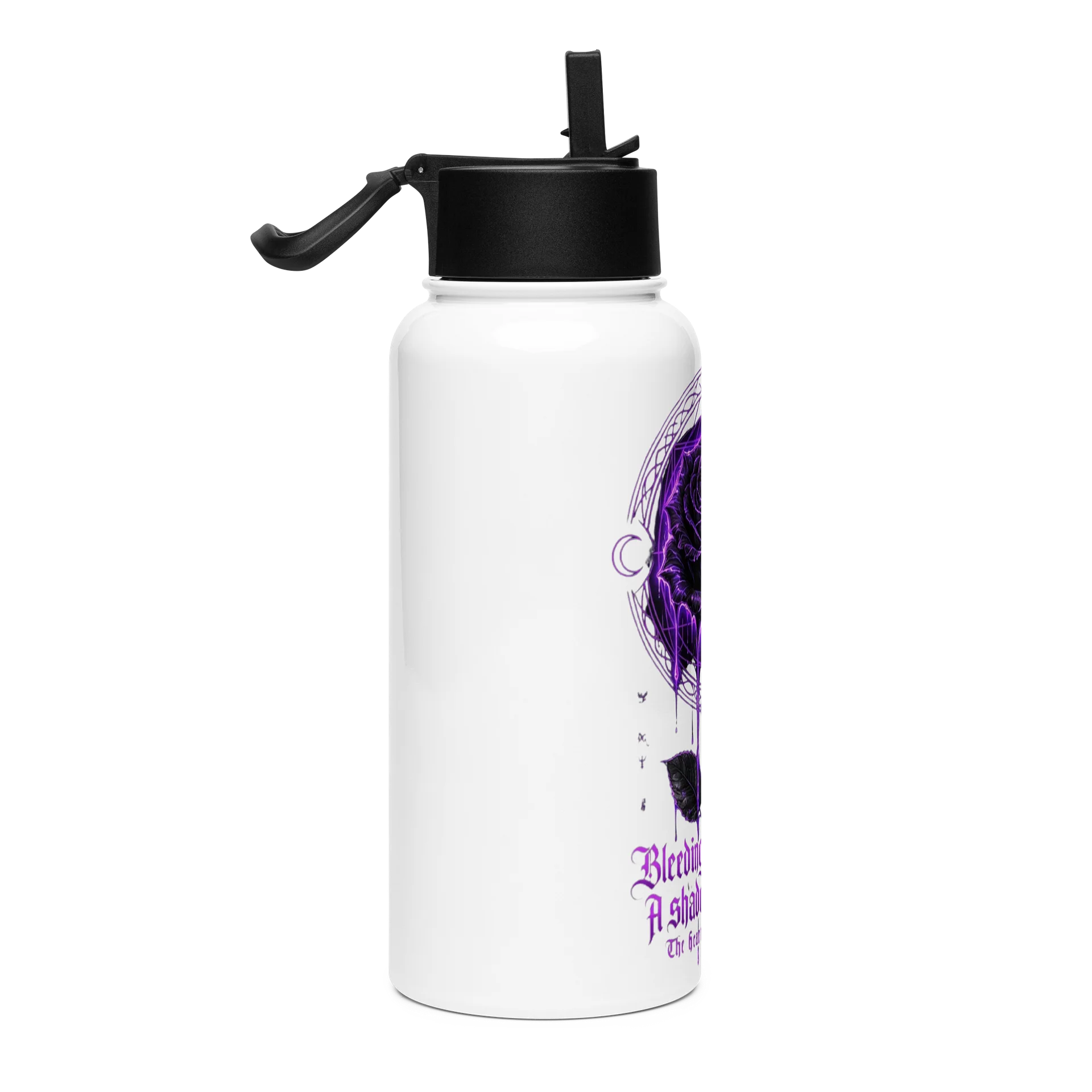 Neon Gothic Rose 32oz Straw Bottle product image (4)