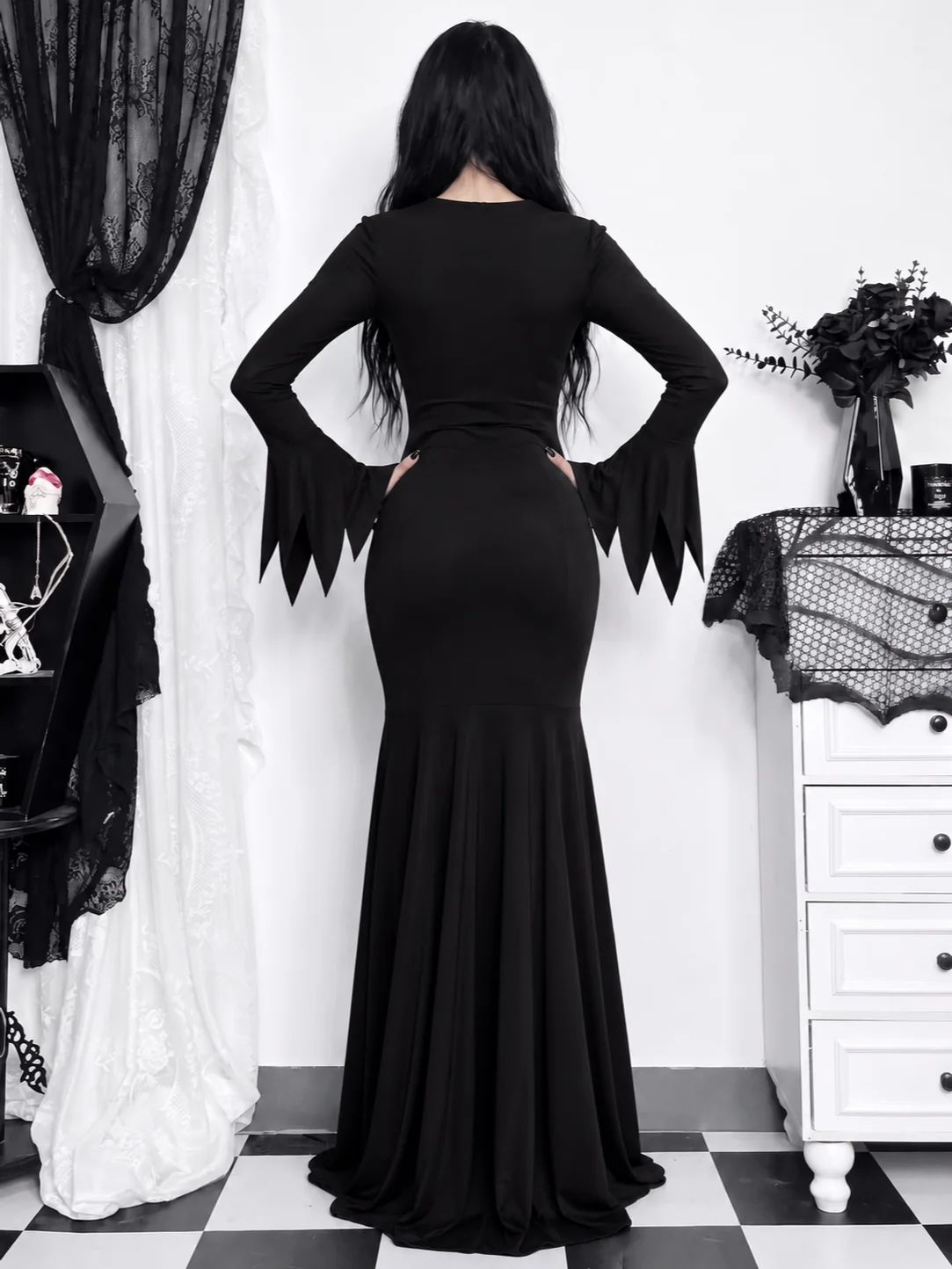 Midnight Enchantress Gothic Maxi Dress product image (4)