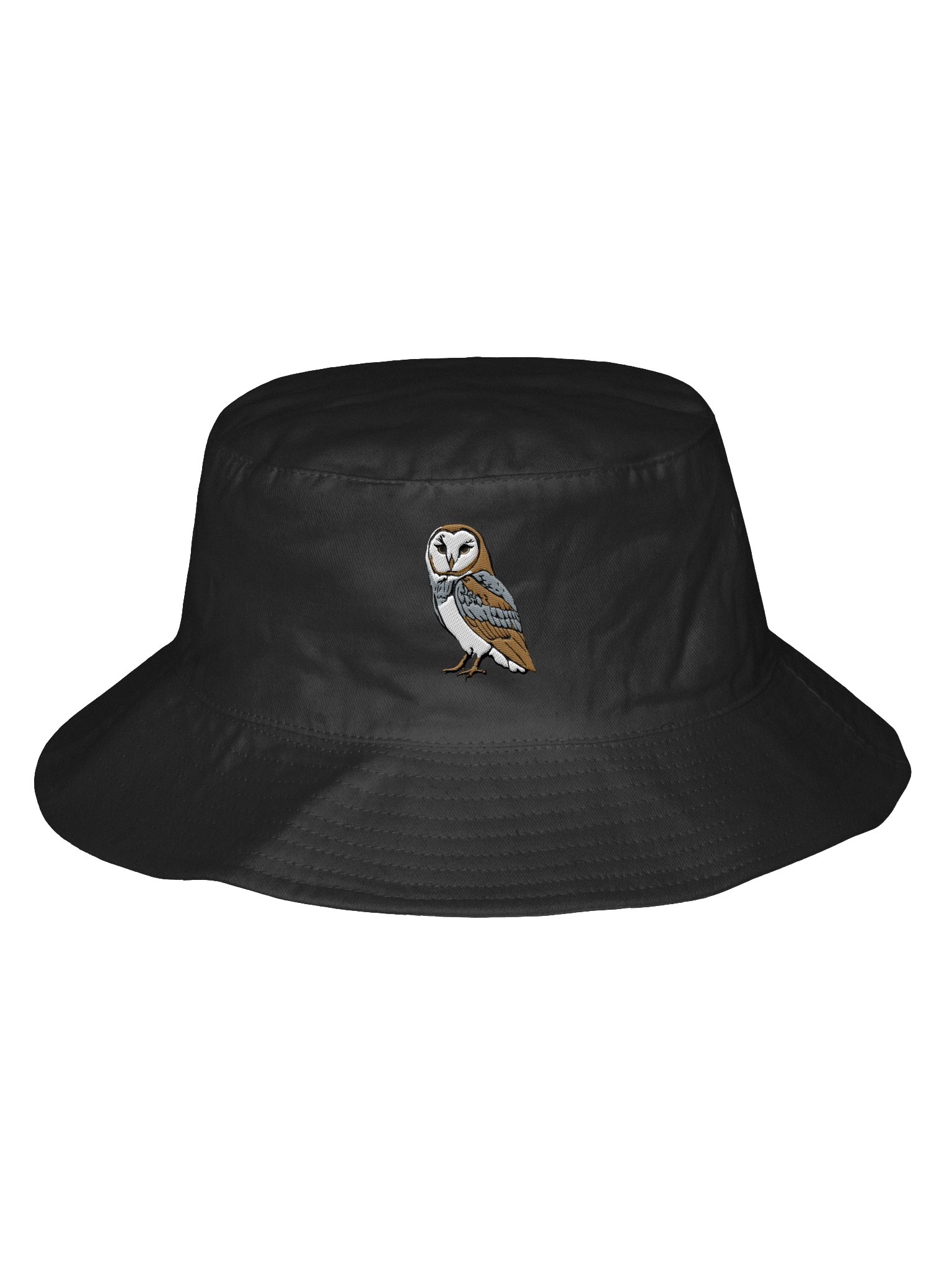 Barn Owl Embroidered Bucket Hat | Owl Bird Sun Hat | Birdwatching Bucket Cap product image (1)