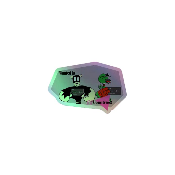 Vermili and Eudo: Wanted in 88 Countries! (Shiny Sticker) product image (1)