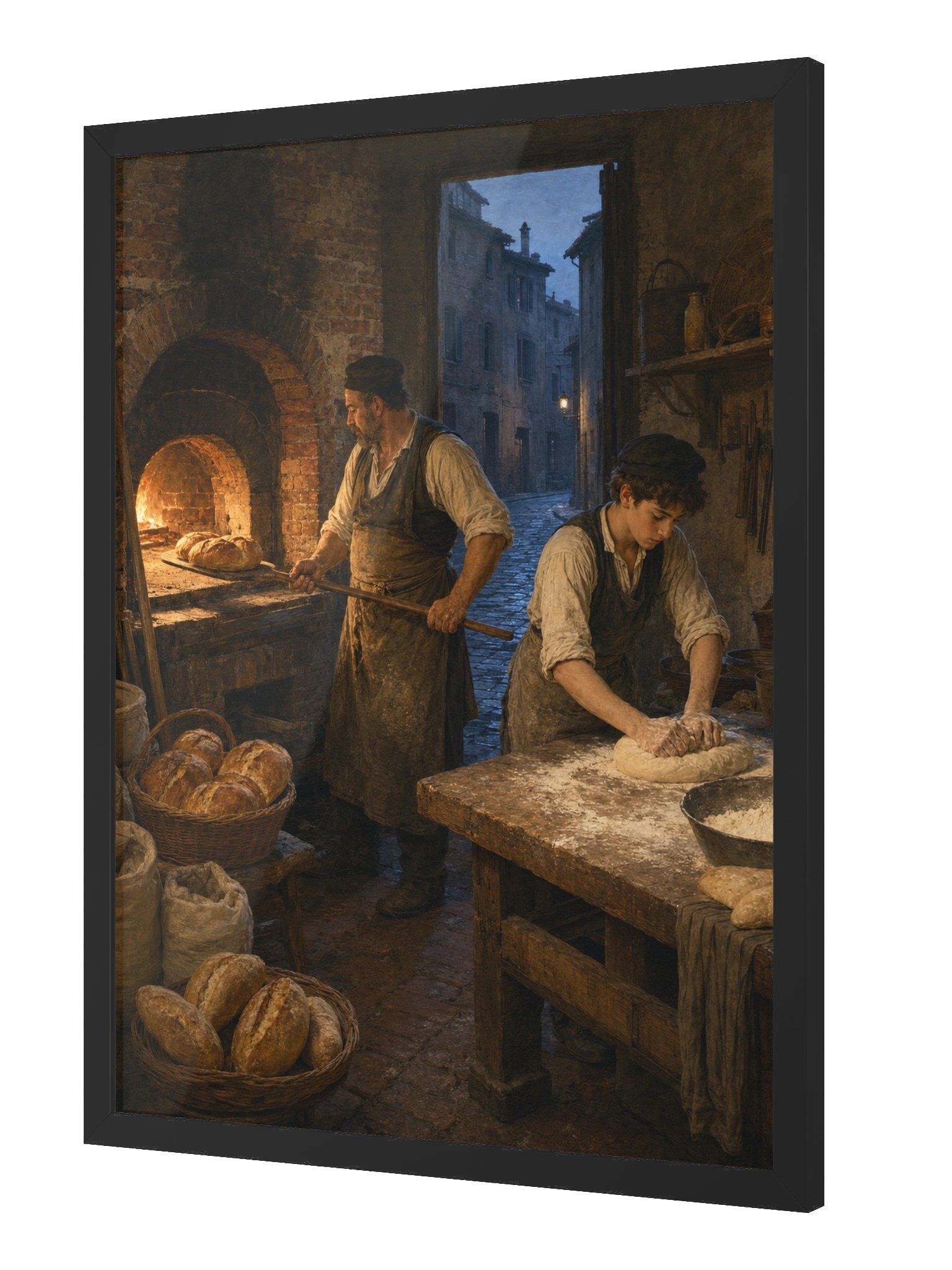 Il Fornaio Prima dell’Alba — Framed Matte Art Print product image (4)