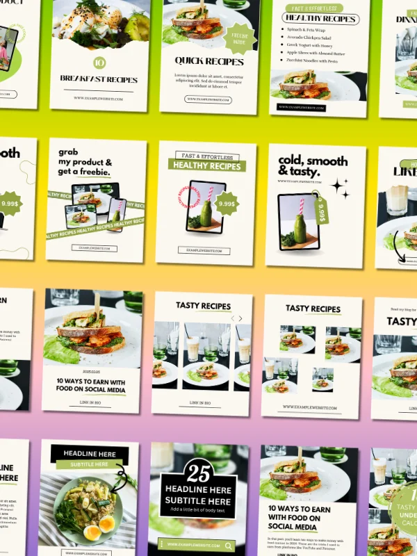MRR/PLR Instagram Food Feed Templates product image (2)
