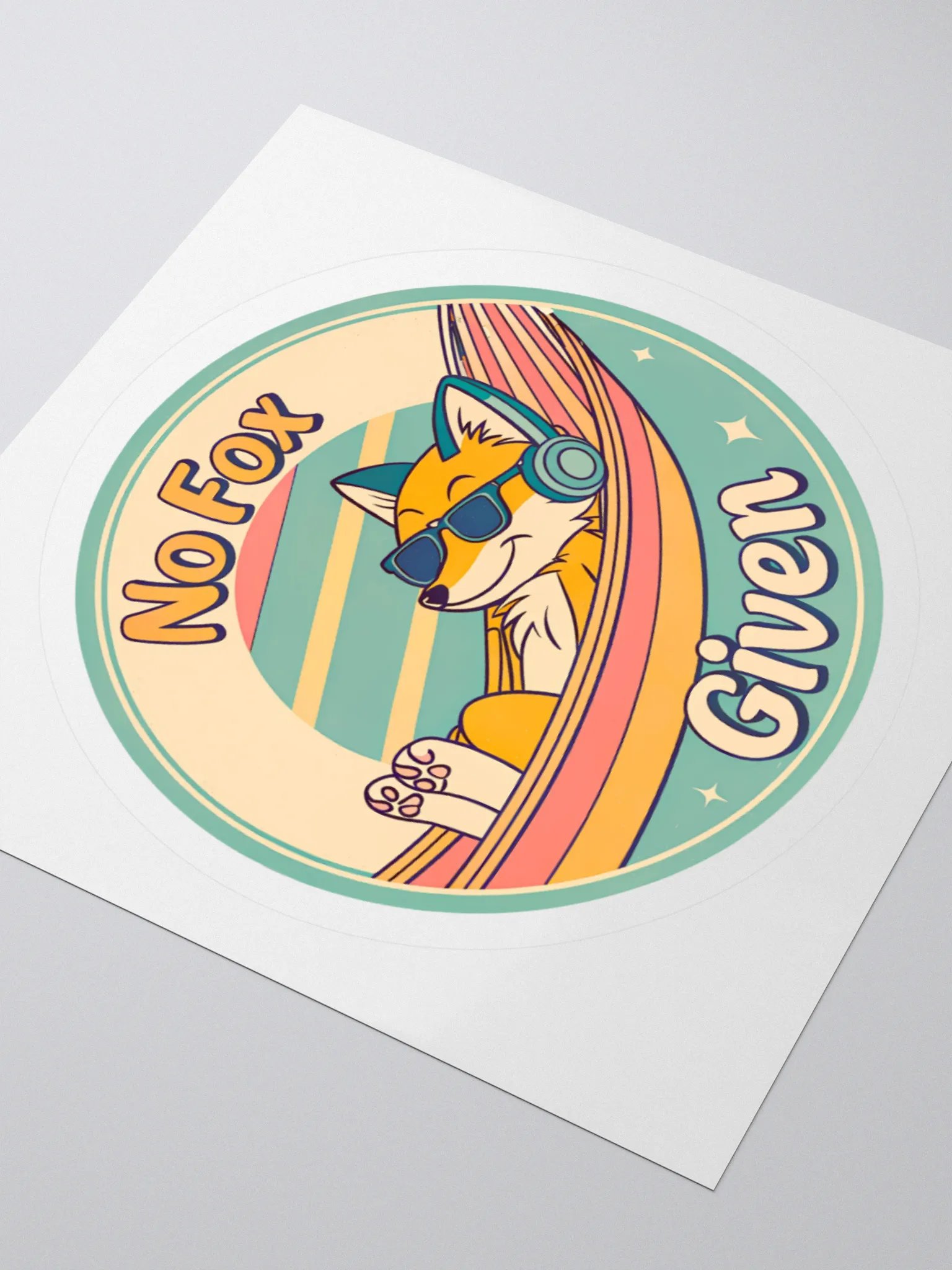 Foxy Vibes Kiss Cut Sticker product image (8)