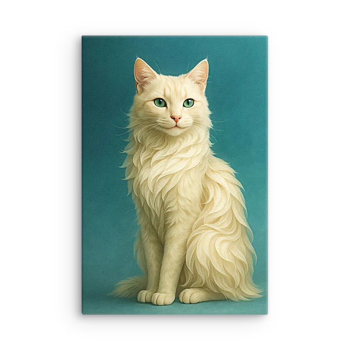 Creame Cat Azure on Canvas product image (1)