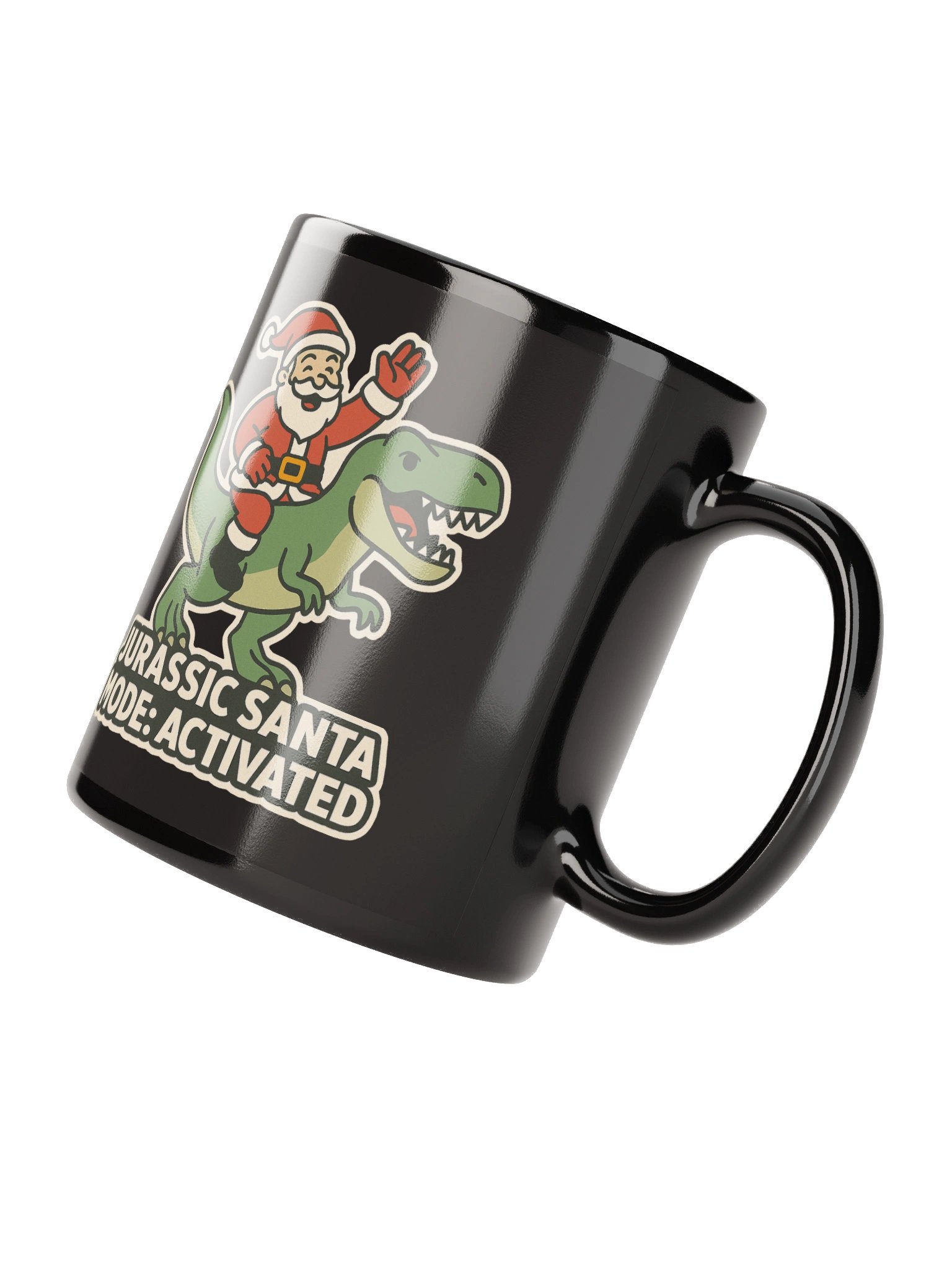 JURASSIC SANTA BLACK MUG product image (4)