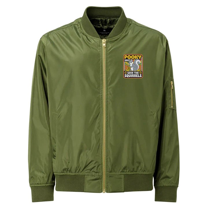 embroidered Pooky's Squirrel Saver Bomber product image (1)
