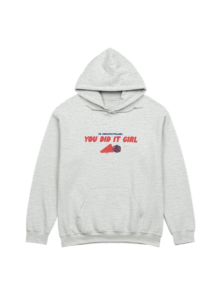 You Did it Girl Cheer Hoodie - Grey/Red/Navy product image (1)
