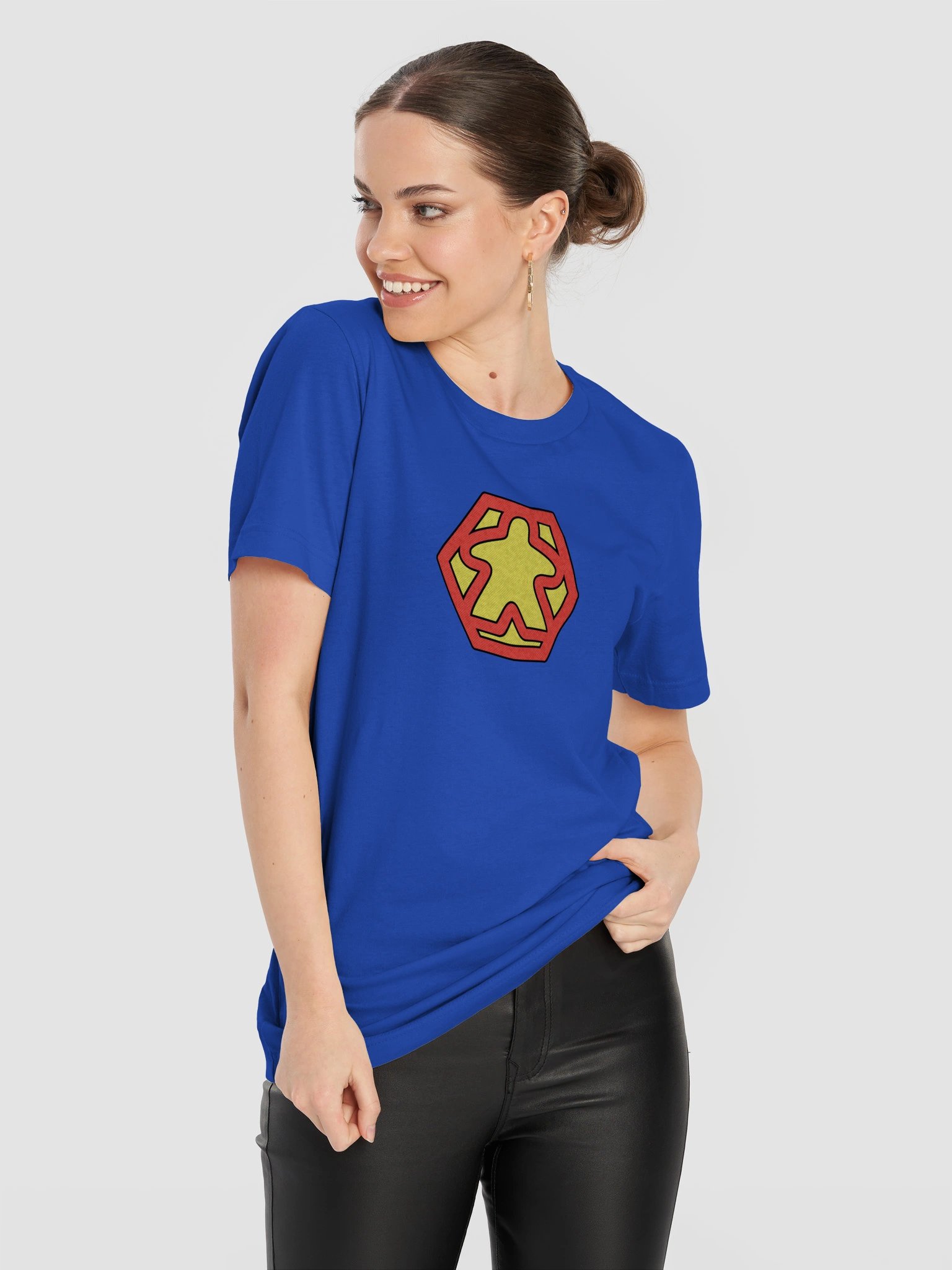 Superhero Meeple Logo T-shirt product image (6)