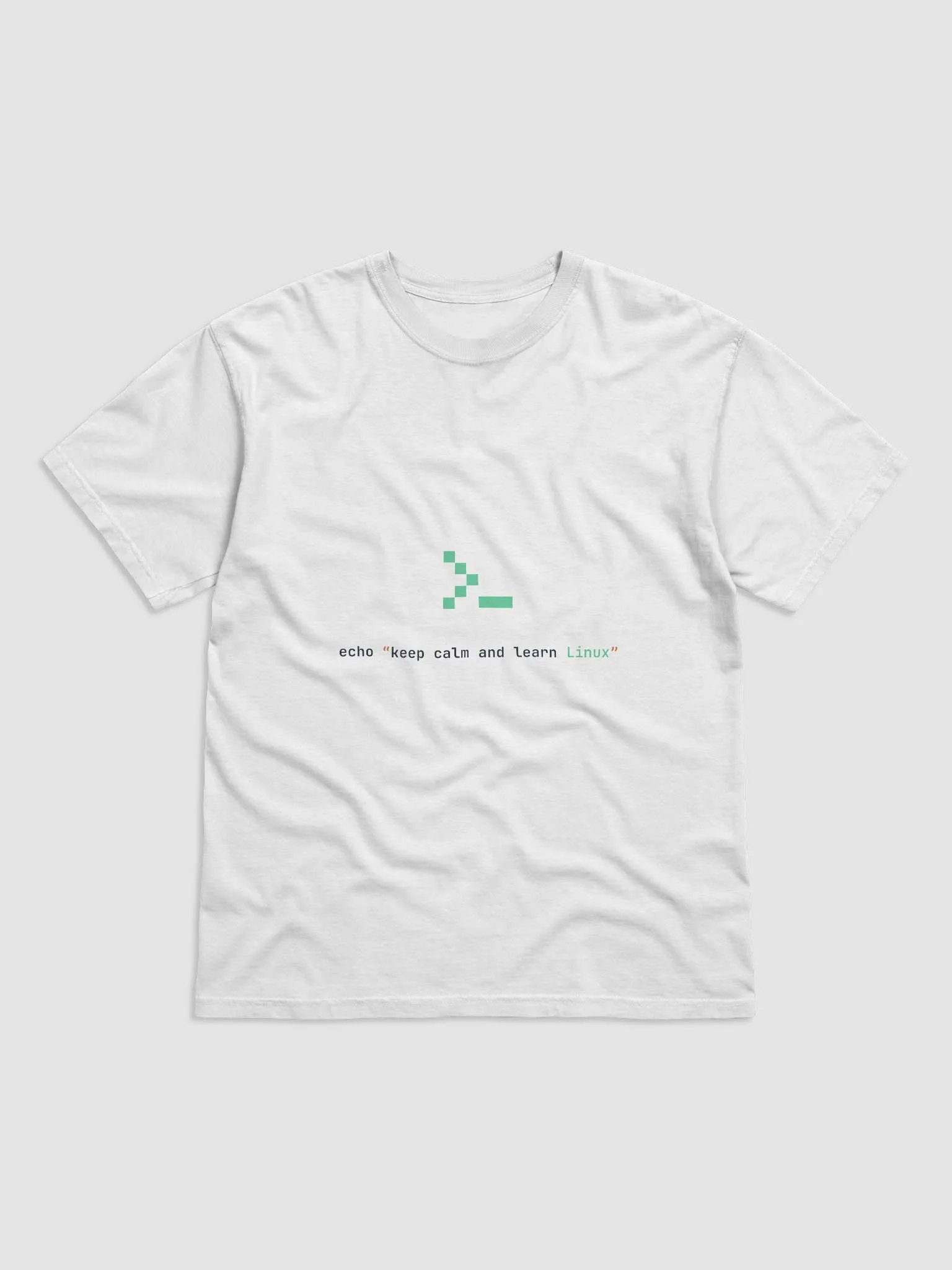 Keep Calm and Learn Linux T-Shirt (White) product image (2)