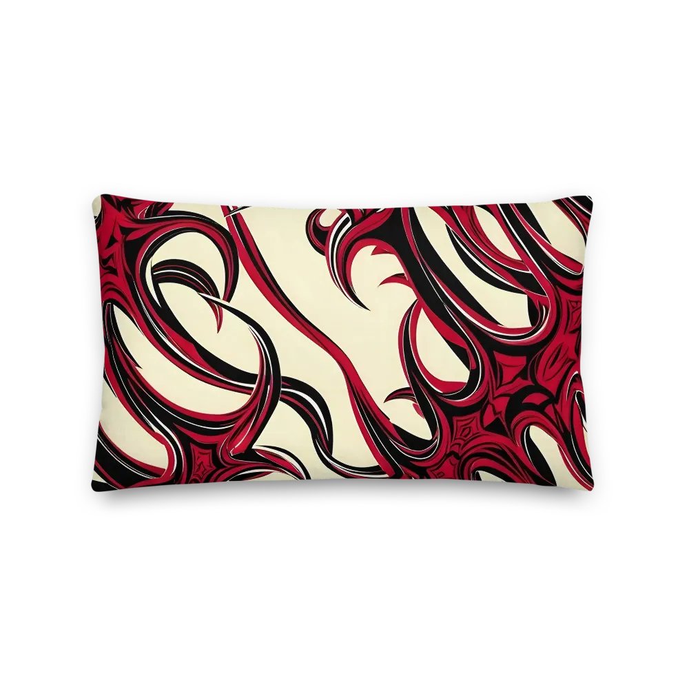 Crimson Red Barbwire Premium Pillow product image (2)