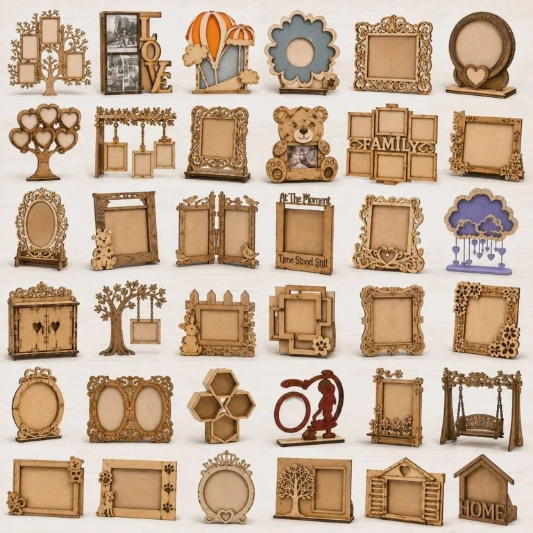 200+ Photo Frame Laser Cut Bundle | Wood Picture Frame SVG, DXF, AI & PDF Files product image (3)