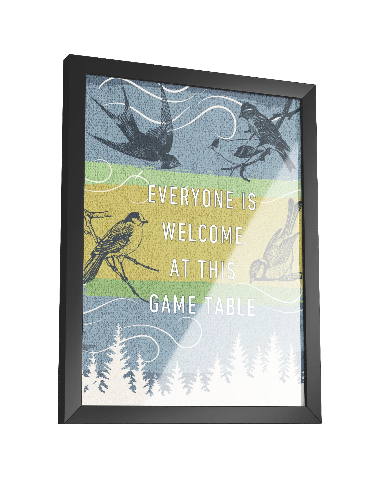 Inclusive Nature and Birds Board Game Room Poster - FRAMED product image (17)