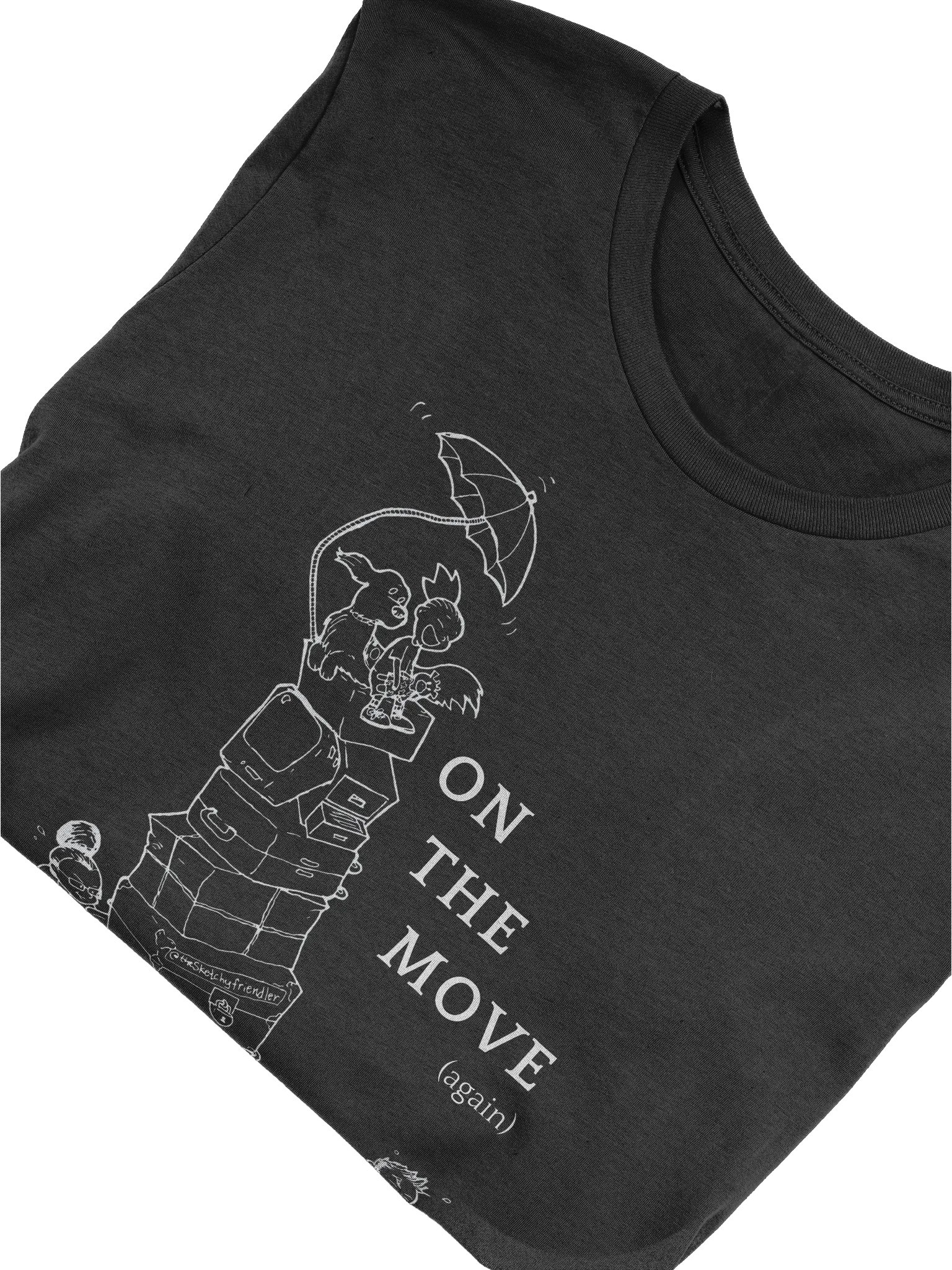 On the move Tshirt (white lines - 5 colors) product image (3)