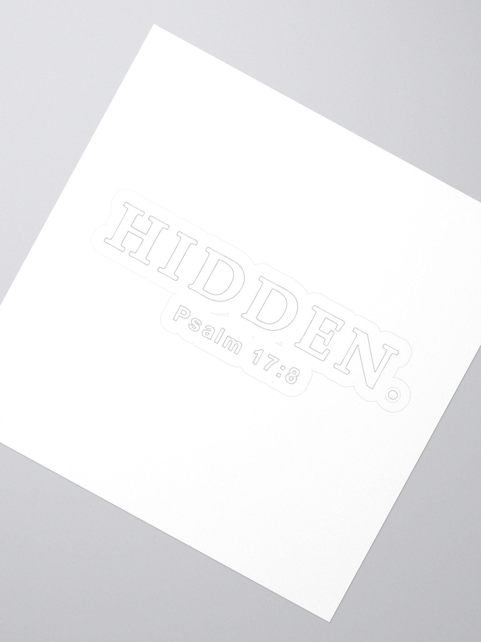 Hidden. Psalm 17:8 product image (2)