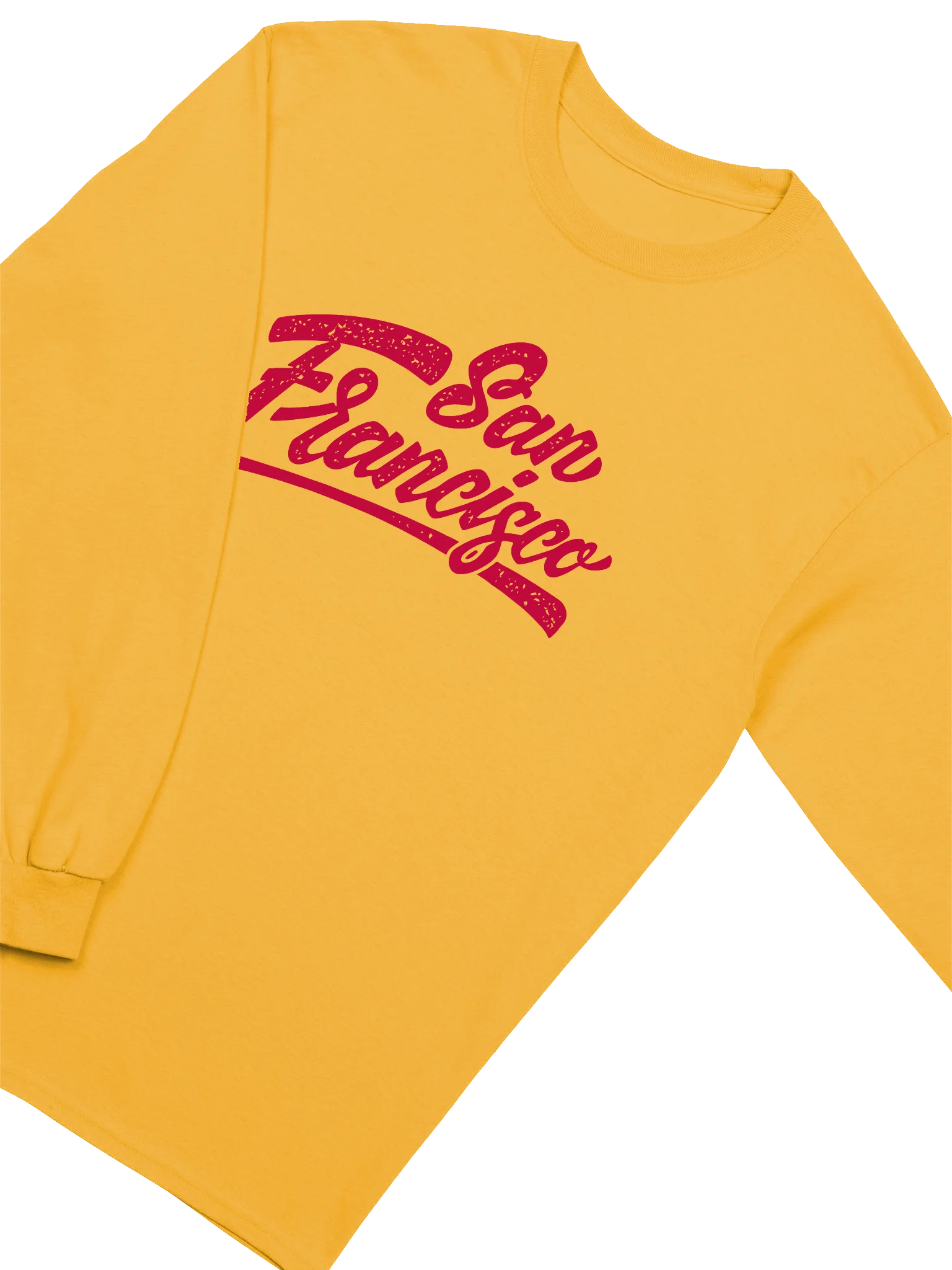 San Francisco Unisex Long Sleeve T-Shirt | Bold Red Script Design product image (3)
