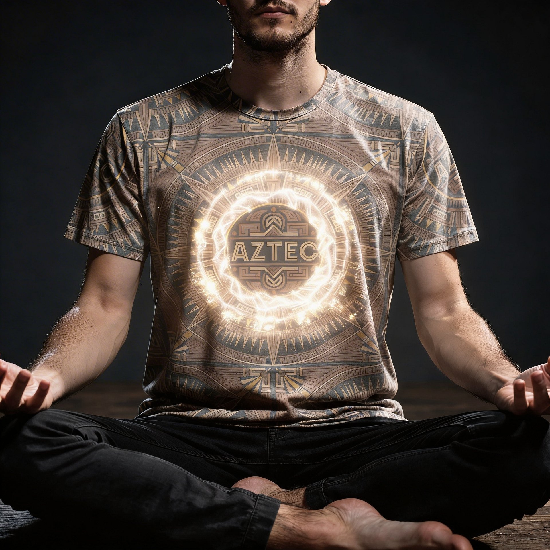 Aztec Sacred Geometry T-Shirt – Ancient Geometry 01 product image (4)