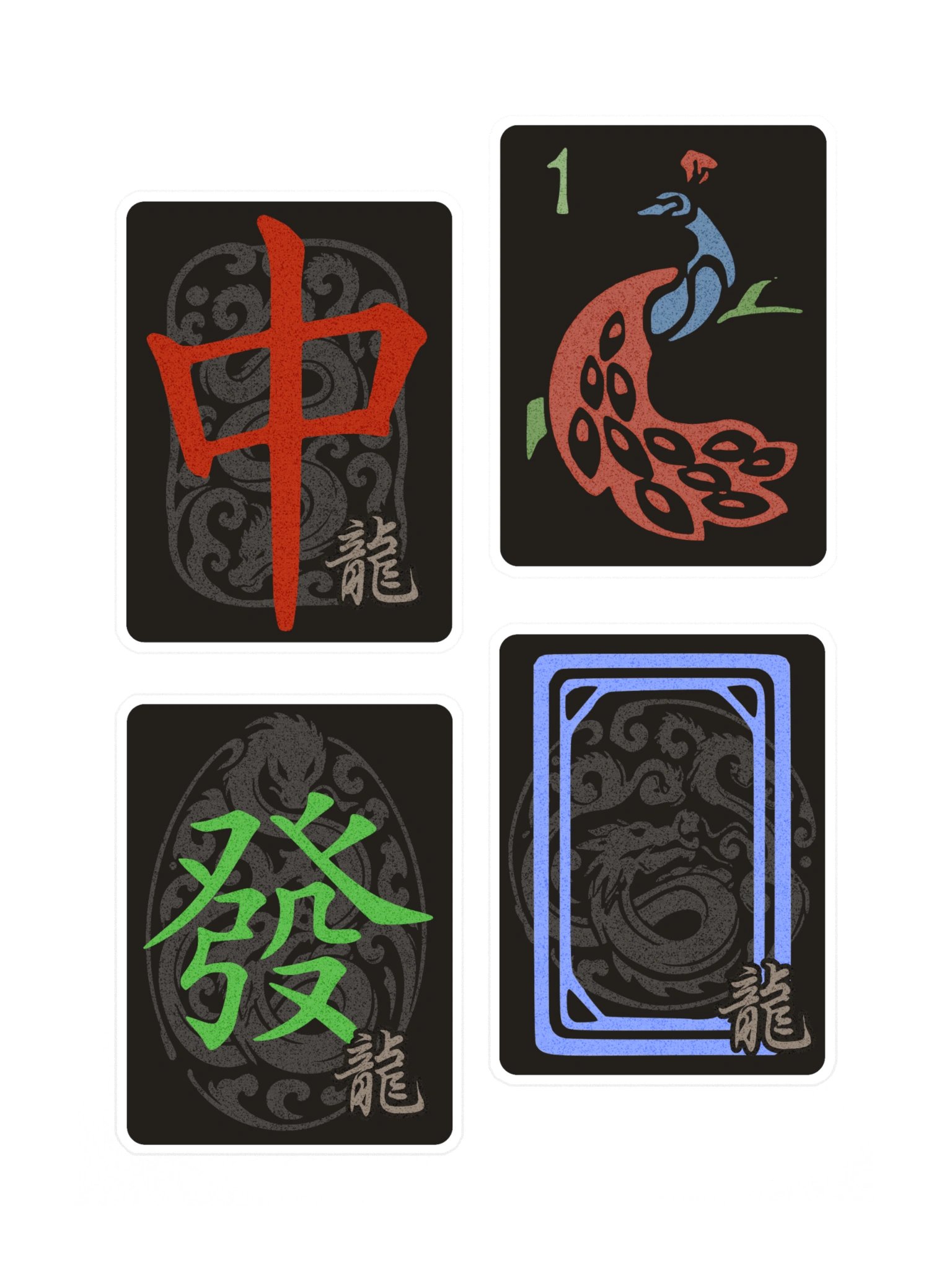 Mahjong Dragons and One of Bamboo Sticker Pack product image (3)