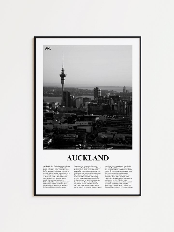 Auckland 02 Newspaper Poster | Framed product image (1)