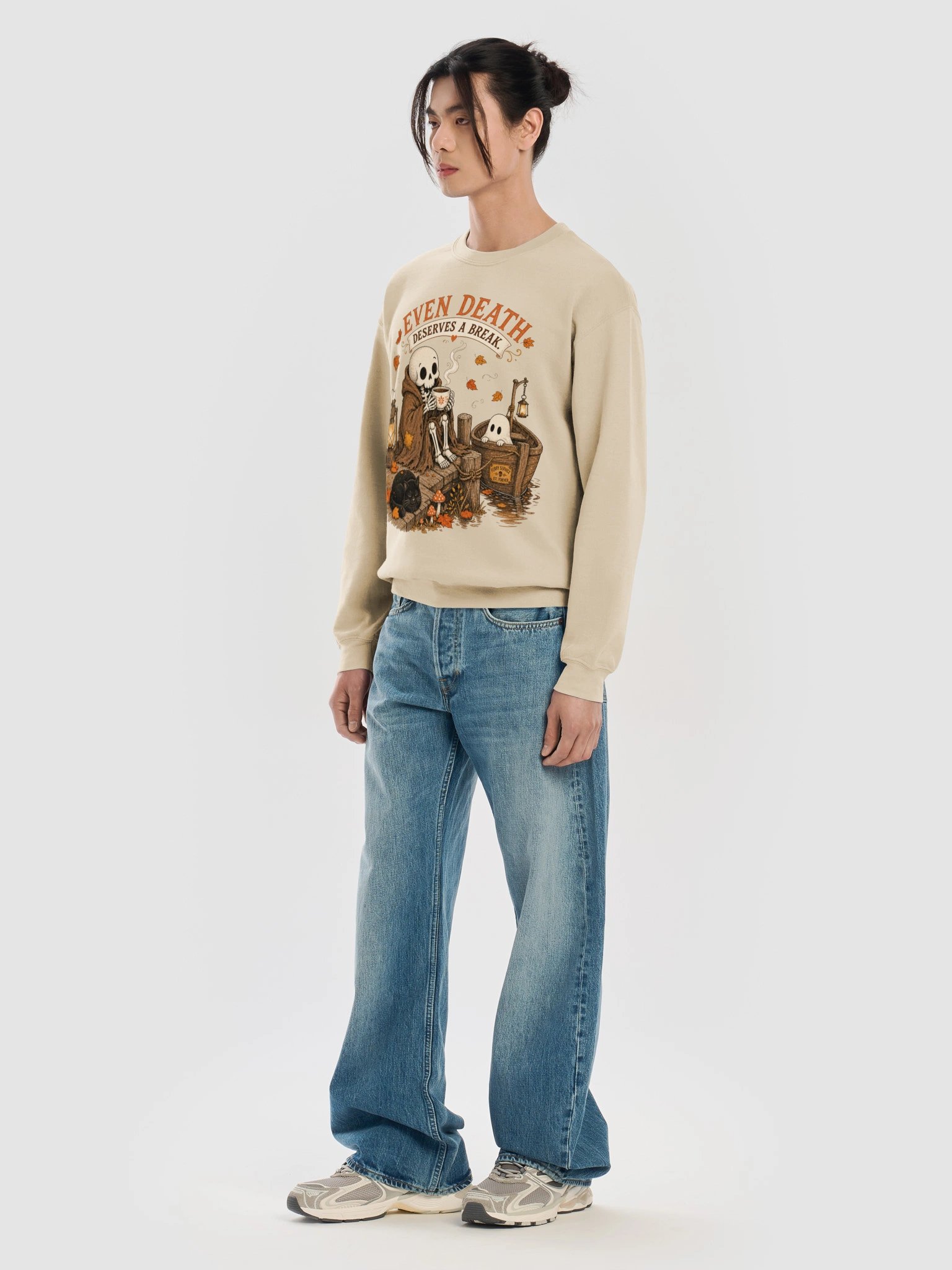 Even Death Deserves a Break Halloween Crewneck product image (71)