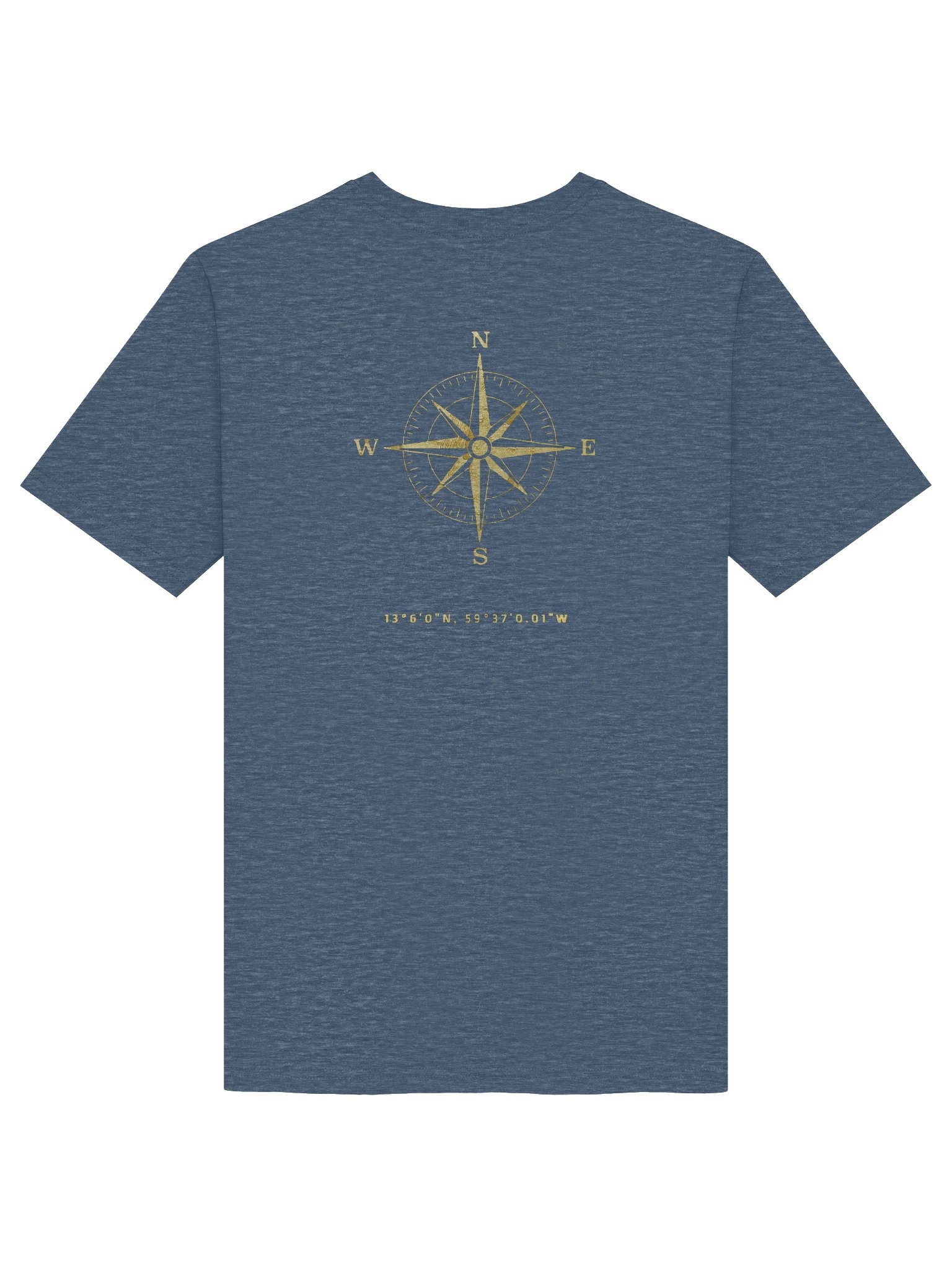 Compass - Barbados - Vintage Gold | | Organic Cotton T-Shirt | 9 Colors product image (74)