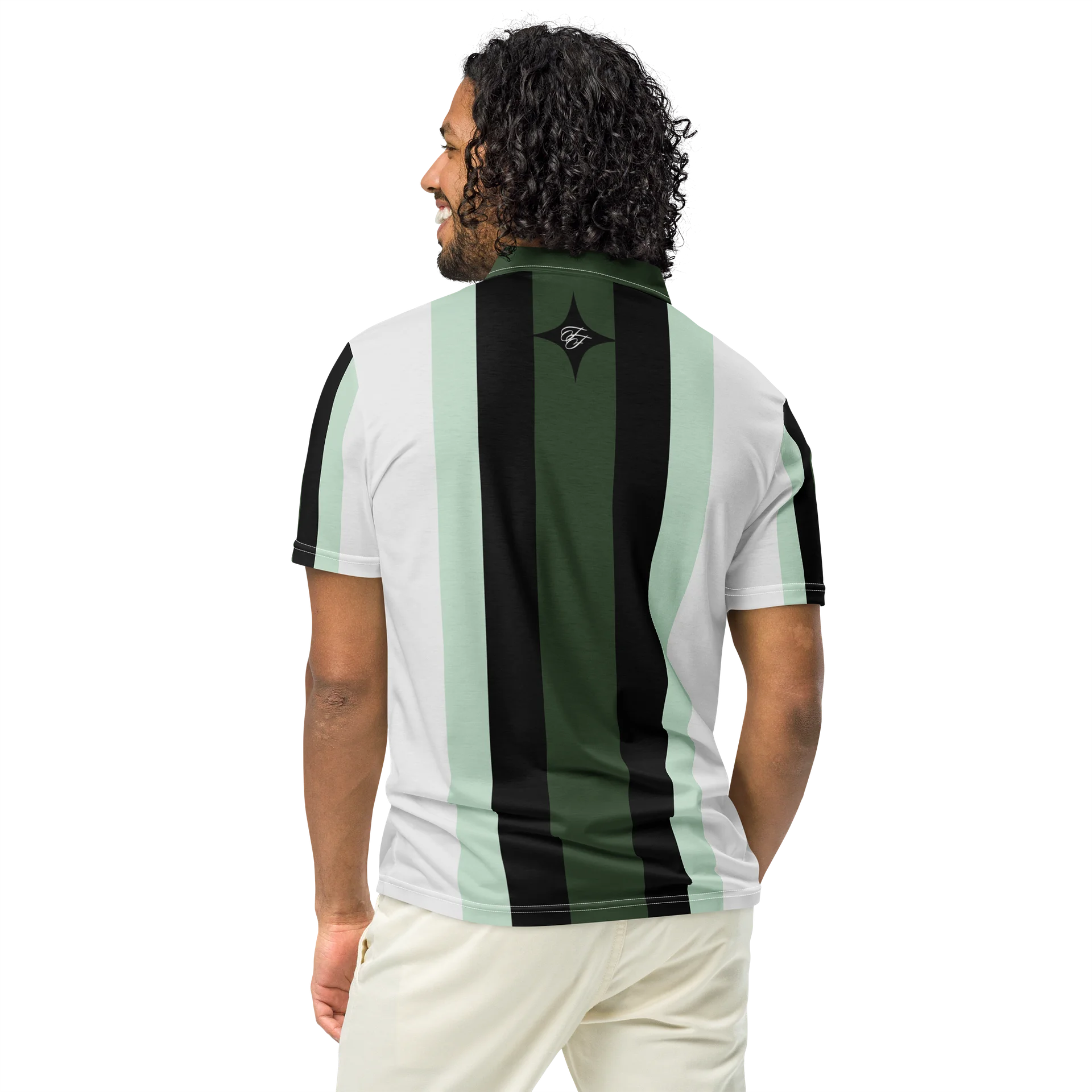 F&F Stripe Slim Fit Polo Shirt product image (5)
