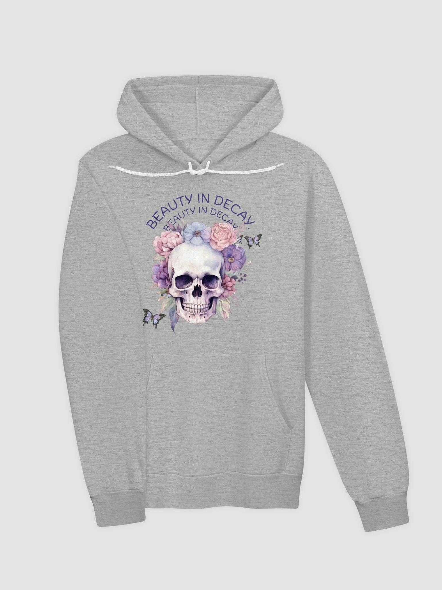 Beauty in Decay Floral Skull Hoodie product image (19)