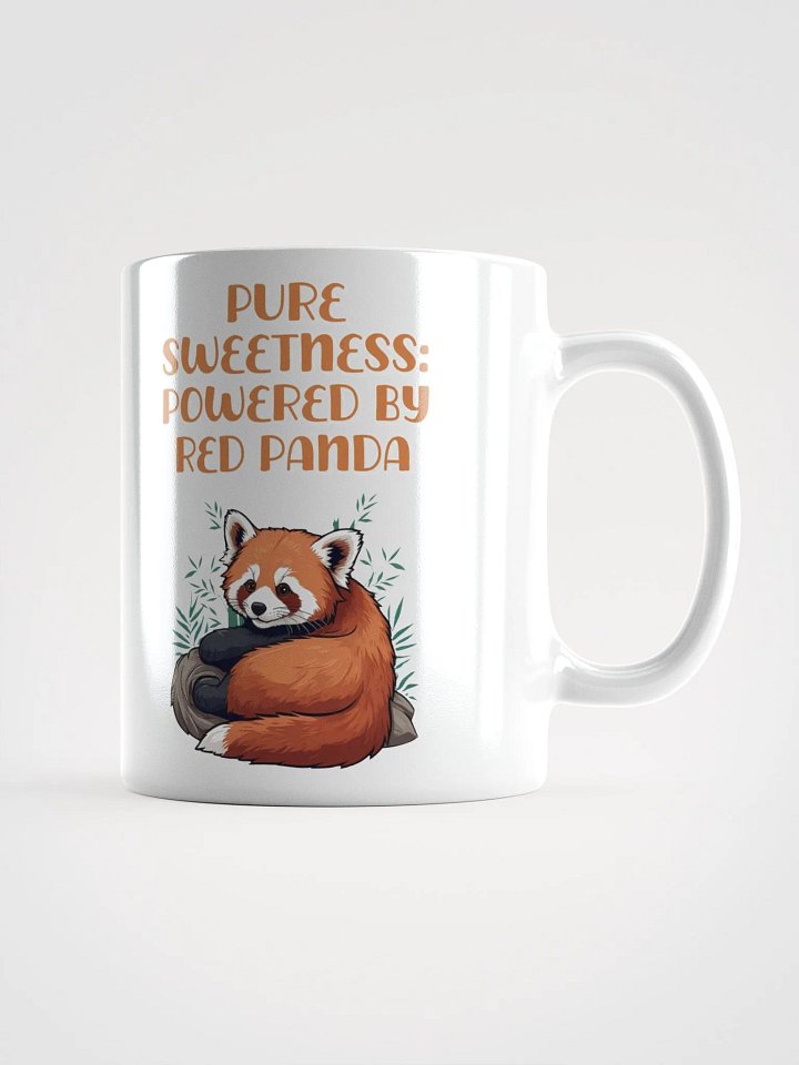 Pure Sweetness: Powered By Red Panda - Cute Animal Design White Mug product image (3)