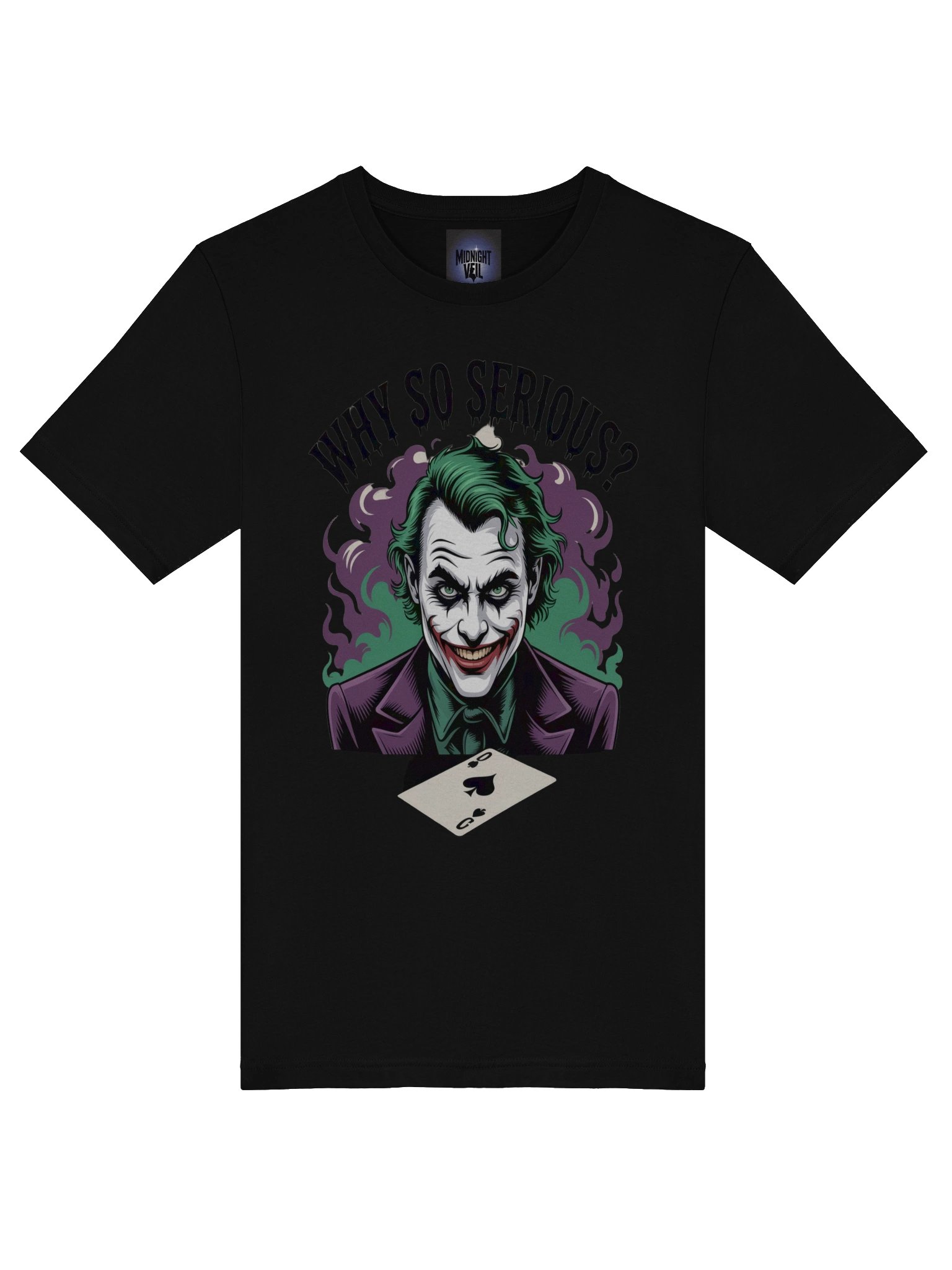 Why So Serious? The Joker's Smoky Spade Enigma Graphic Tee product image (7)