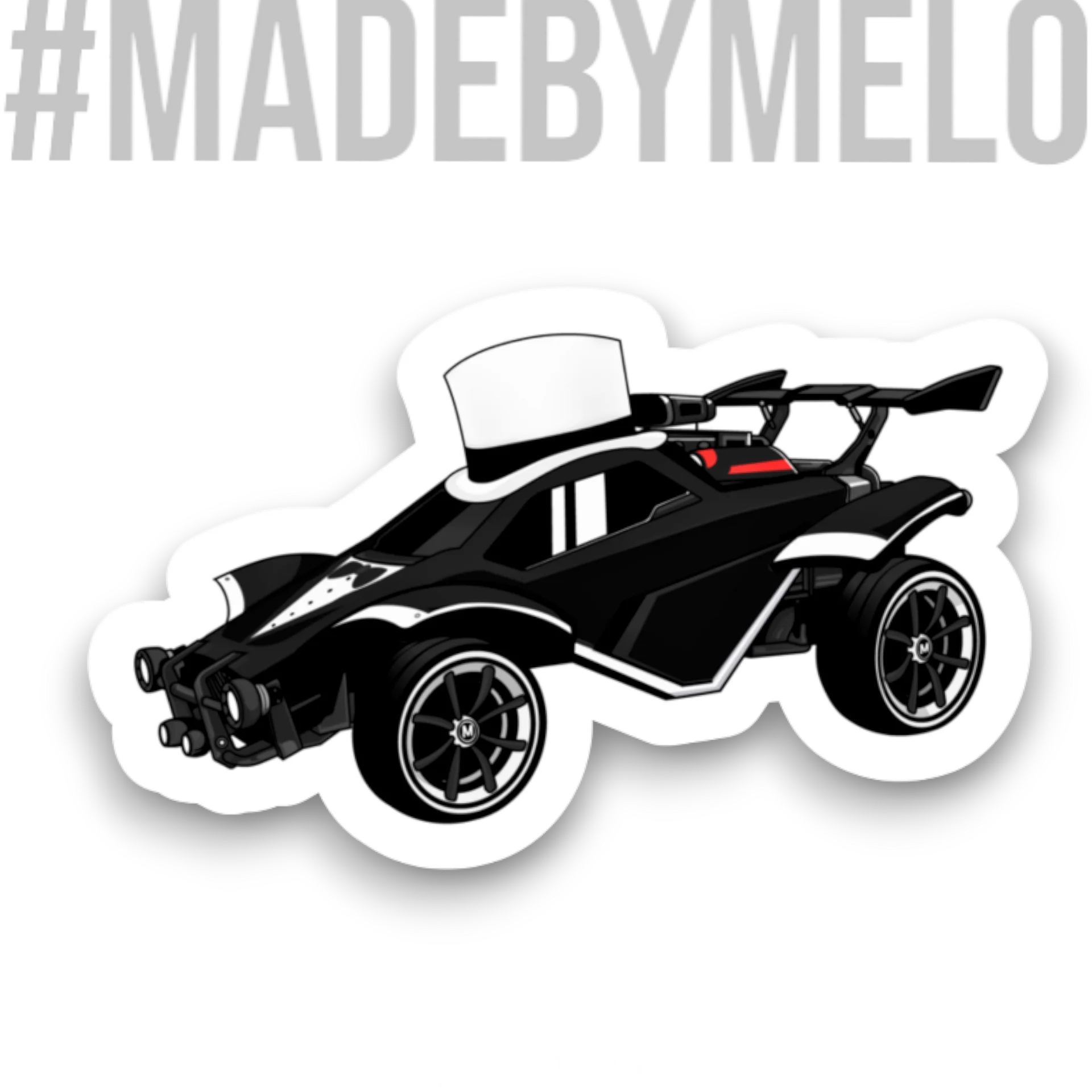 Fancy Carball Bot: Car - Die-Cut Magnet | #MadeByMELO product image (1)