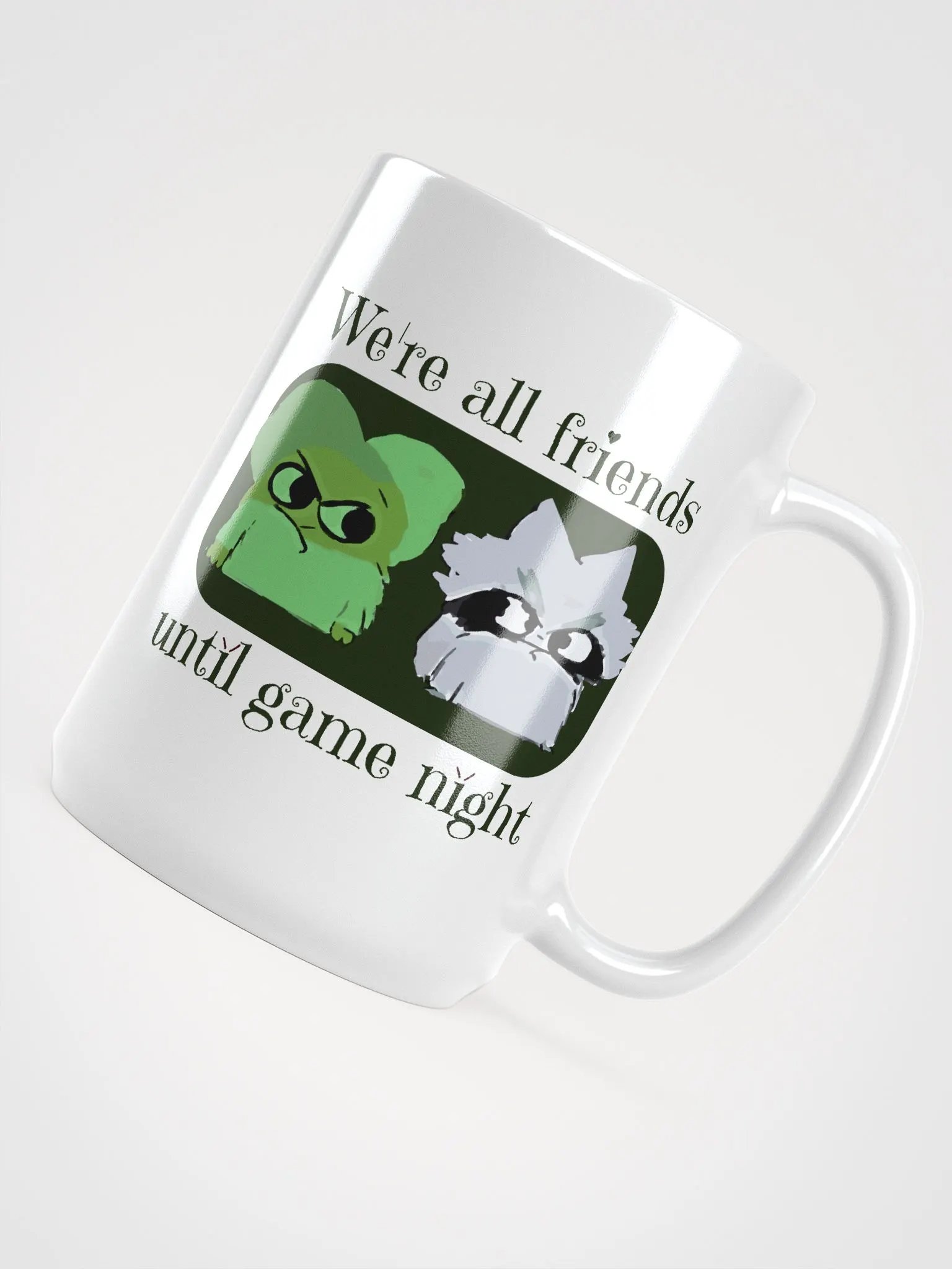 Root Factions Mug for Board Gamers, large 15 oz. Coffee Cup Were All Friends Until Game Night product image (6)