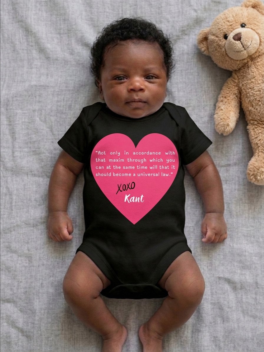 Kant's Categorical Imperative - Philosophy Baby Onesie in Black product image (2)