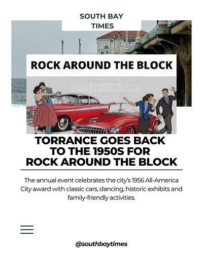 Torrance’s @downtownoldtorrance 19th annual Rock Around the Block returns July 16, transforming Old Torrance into a 1950s-sty...