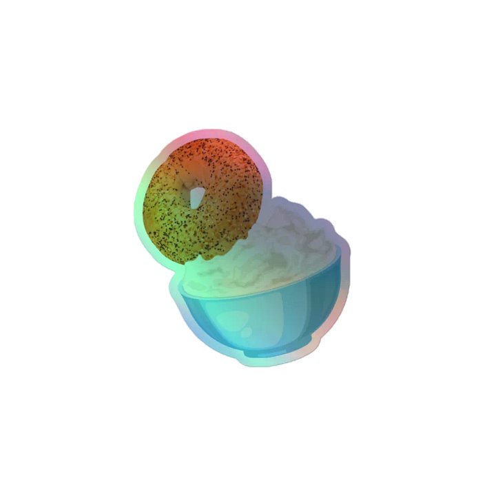 Small Bagel Dip Holo Sticker product image (1)