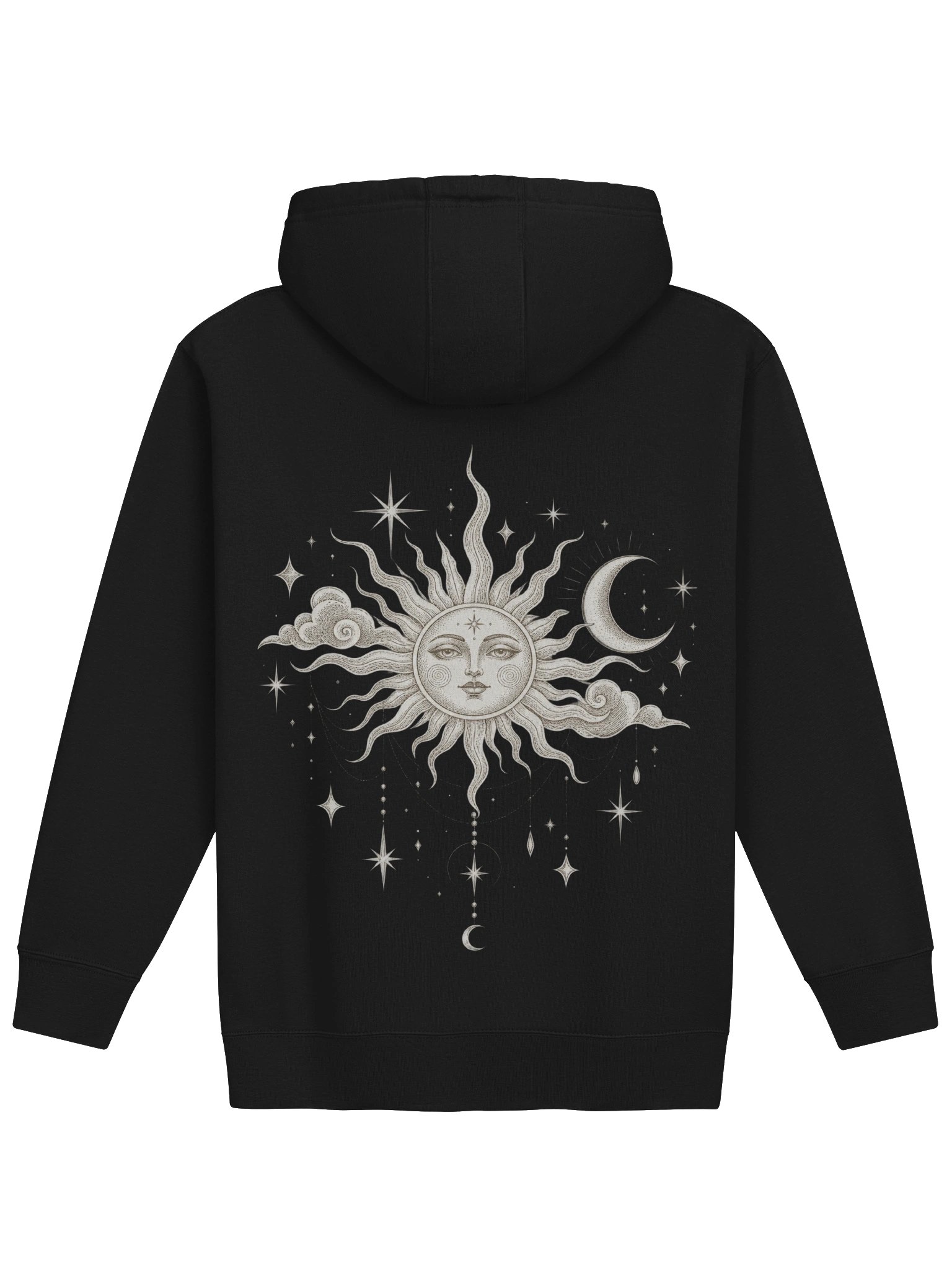 Celestial Sun & Crescent Moon Hoodie | Vintage Astrology product image (1)